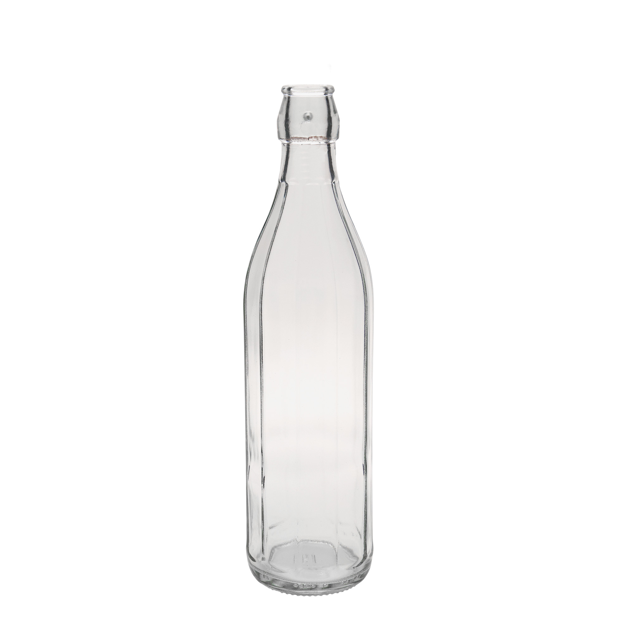 750 ml stiklinis butelis „Bravo“, dešimtkampis, anga: užsegamas užraktas 750 ml stiklinis butelis „Bravo“, dešimtkampis, anga: užsegamas užraktas