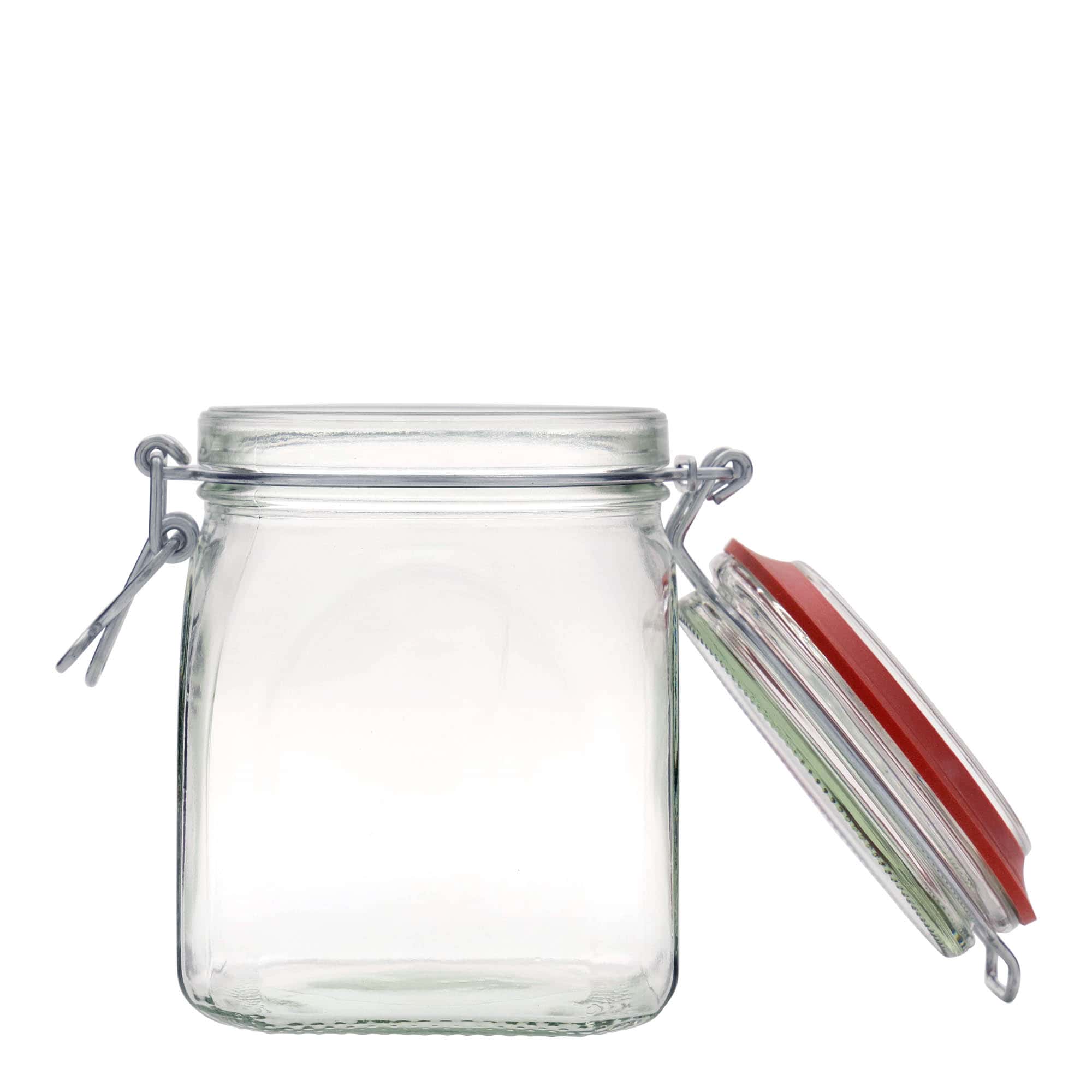 900 ml vielos užsegimo stiklainis, kvadratinis, anga: vielos užsegimas 900 ml vielos užsegimo stiklainis, kvadratinis, anga: vielos užsegimas