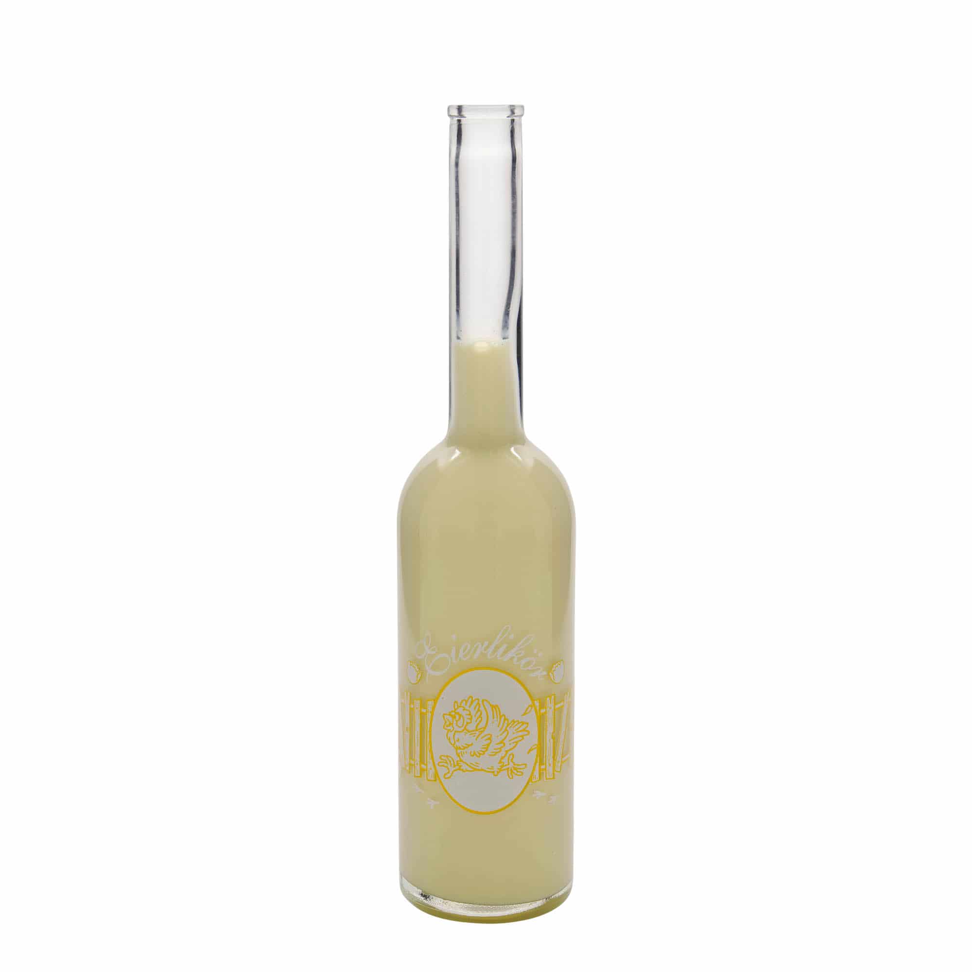 500 ml stiklinis butelis „Opera“, motyvas: kiaušinių likeris, anga: kamštis 500 ml stiklinis butelis „Opera“, motyvas: kiaušinių likeris, anga: kamštis