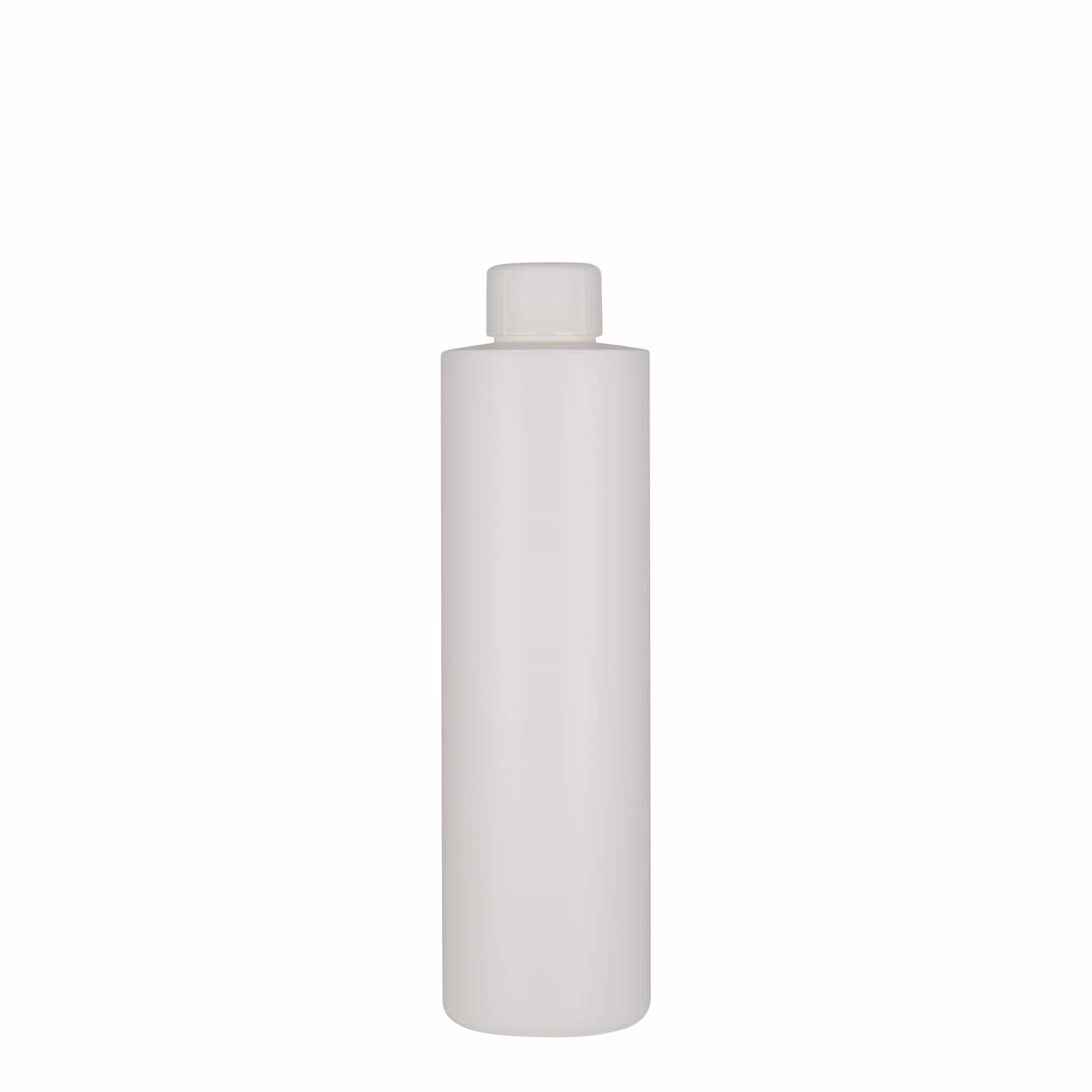 250 ml plastikinis buteliukas „Pipe“, HDPE, baltas, anga: 24/410