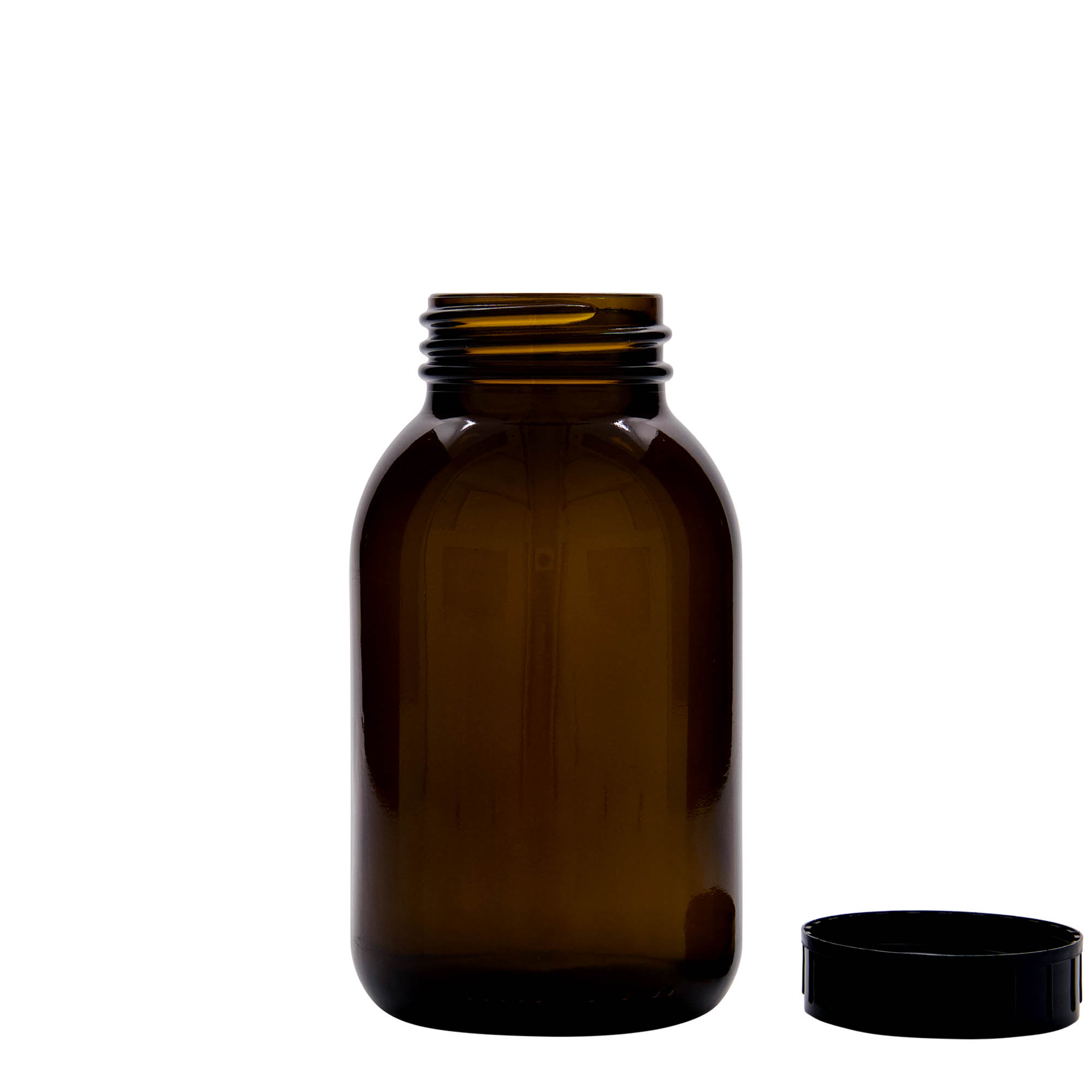 500 ml plačiakaklis stiklainis, rudas, anga: DIN 55 500 ml plačiakaklis stiklainis, rudas, anga: DIN 55