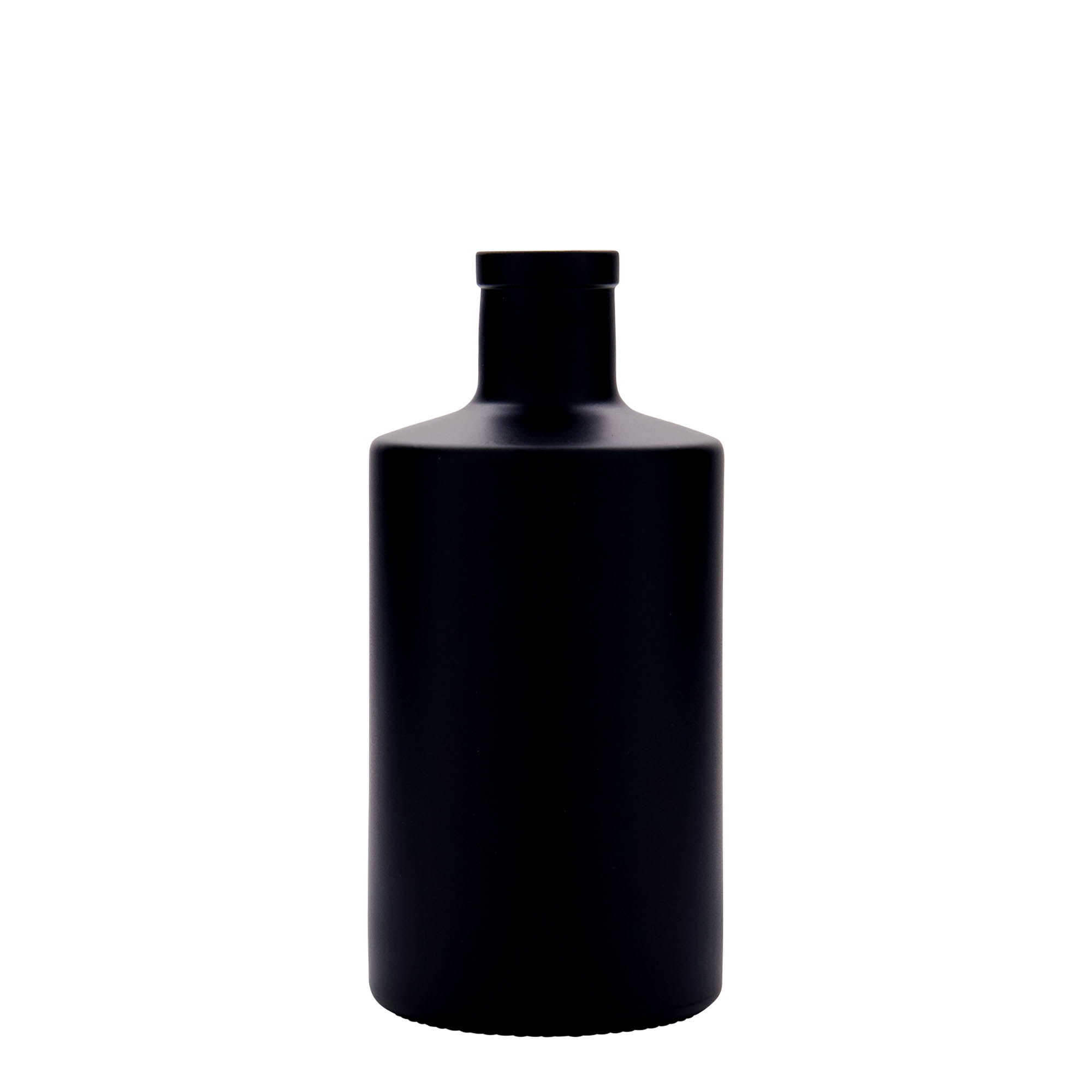 500 ml stiklinis butelis „Caroline“, juodas, anga: kamštis