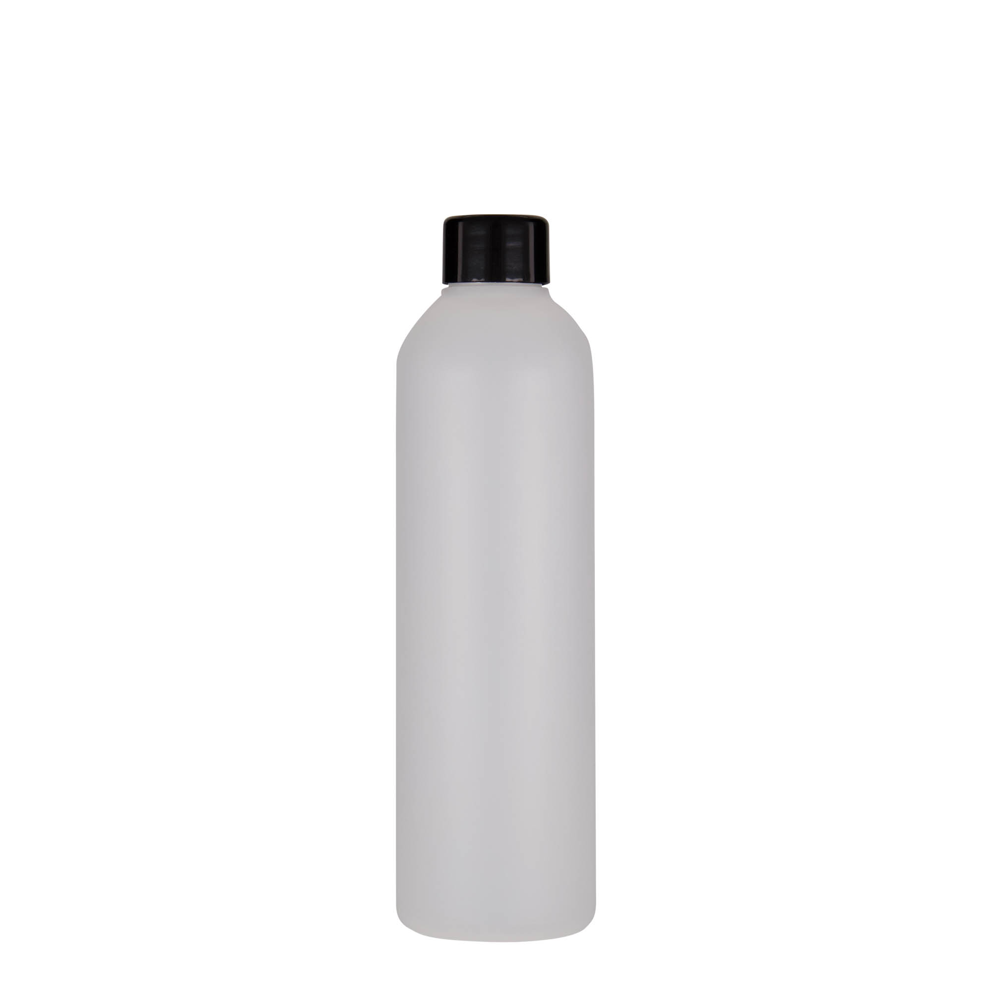 250 ml plastikinis buteliukas „Tuffy“, HDPE, natūralios spalvos, kaklelis: 24/410