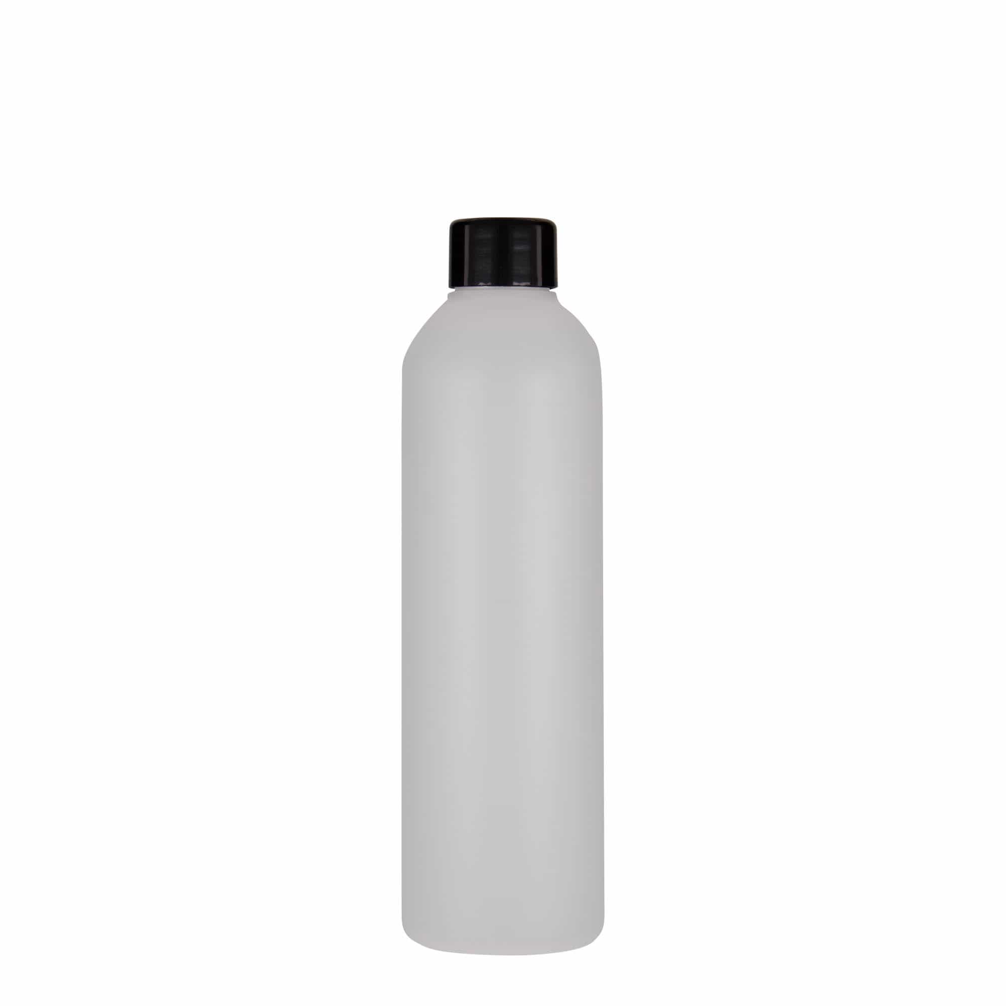 250 ml plastikinis buteliukas „Tuffy“, HDPE, natūralios spalvos, kaklelis: 24/410