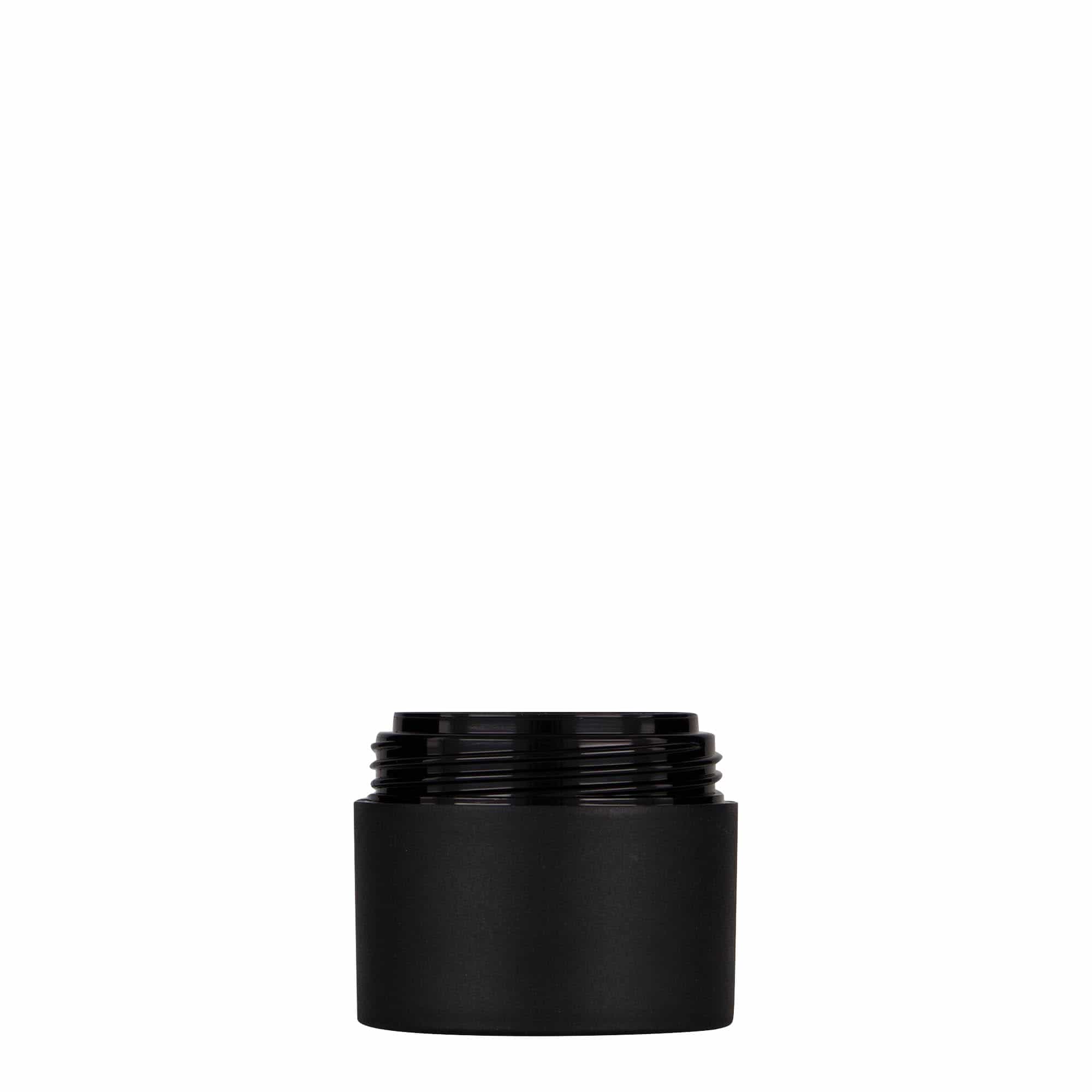 30 ml plastikinė dėžutė „Antonella“, PP, juoda, anga: sraigtinis uždarymas