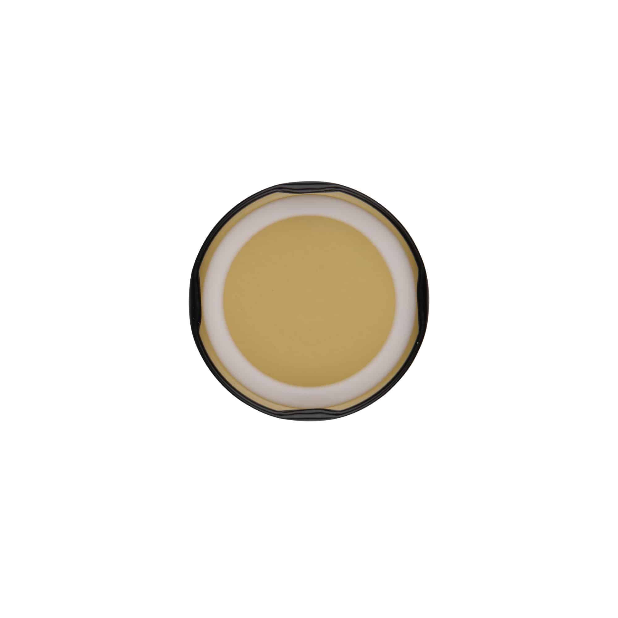 Twist-Off dangtelis, baltas lakštinis metalas, juodas, skirtas anga: TO 58