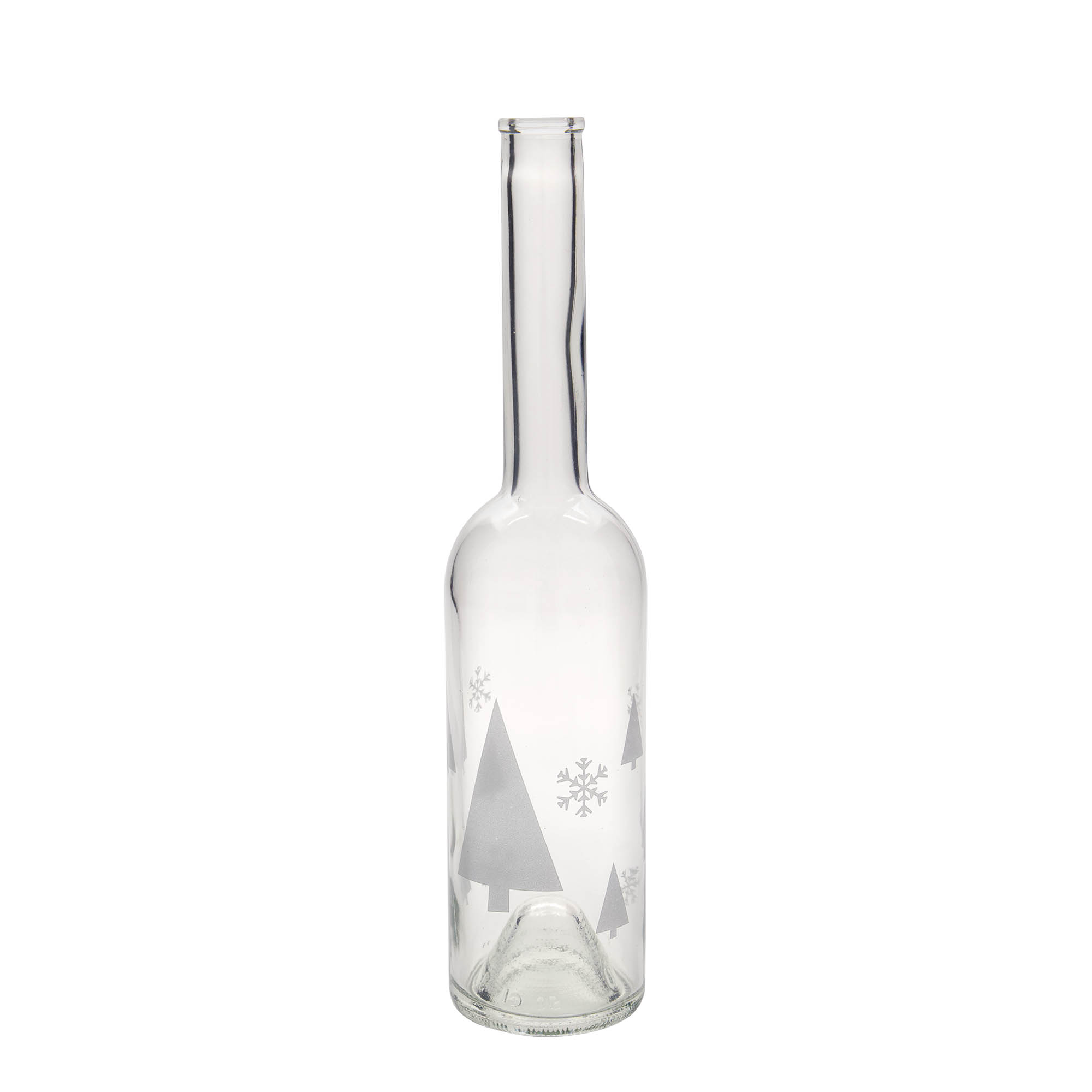 500 ml stiklinis butelis „Opera“, motyvas: snaigės, anga: kamštis