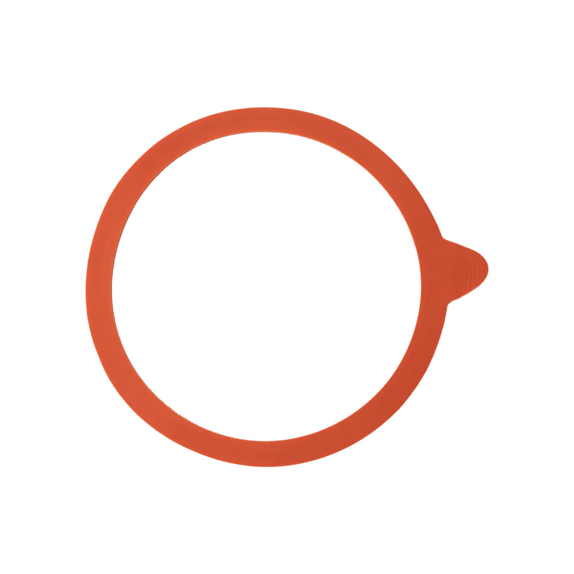 WECK-uždarymo žiedas RR100 #, raudonas, anga: Apvalus kraštas