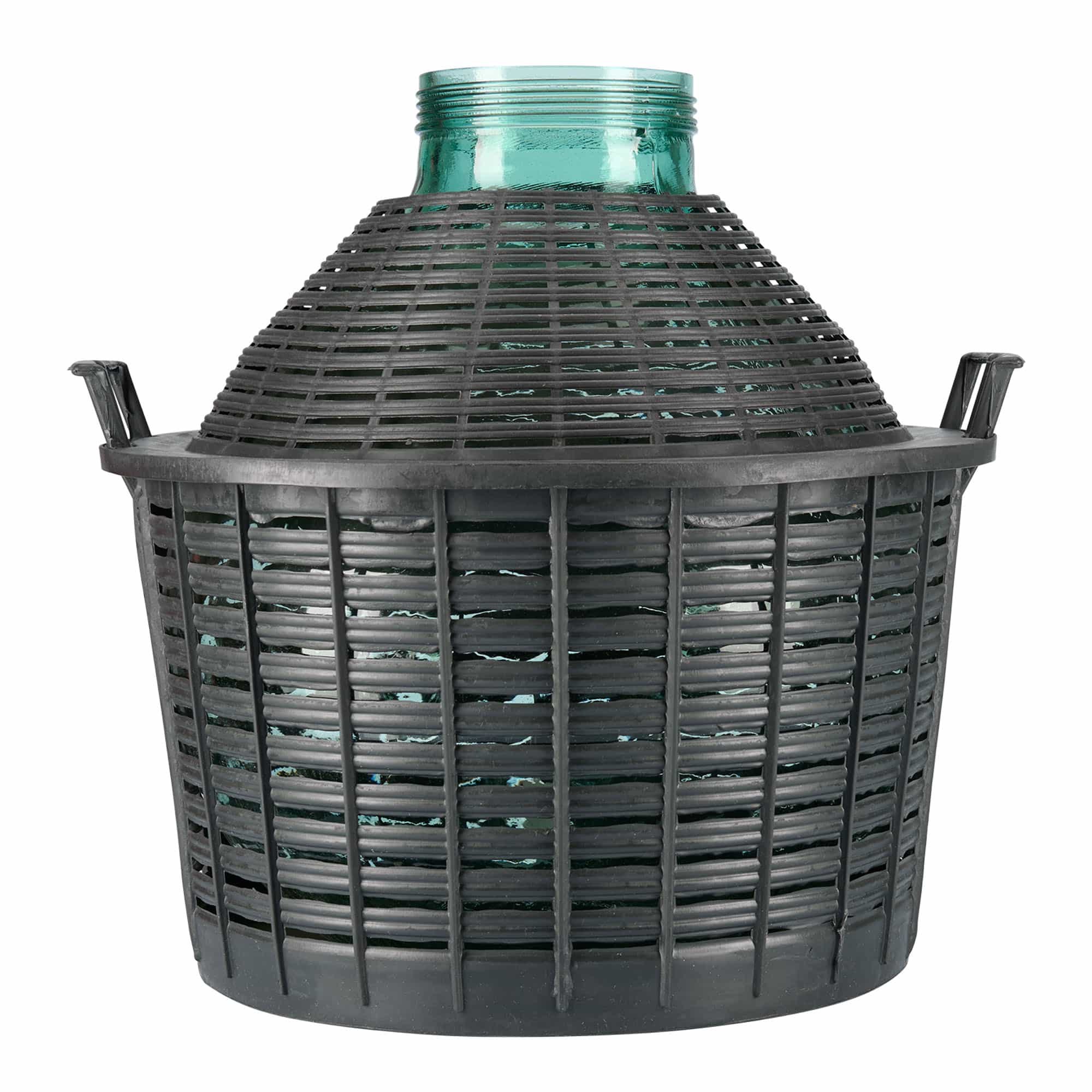 25 l balioninė butelis plačiu kaklu, stiklas, anga: sraigtinis uždarymas