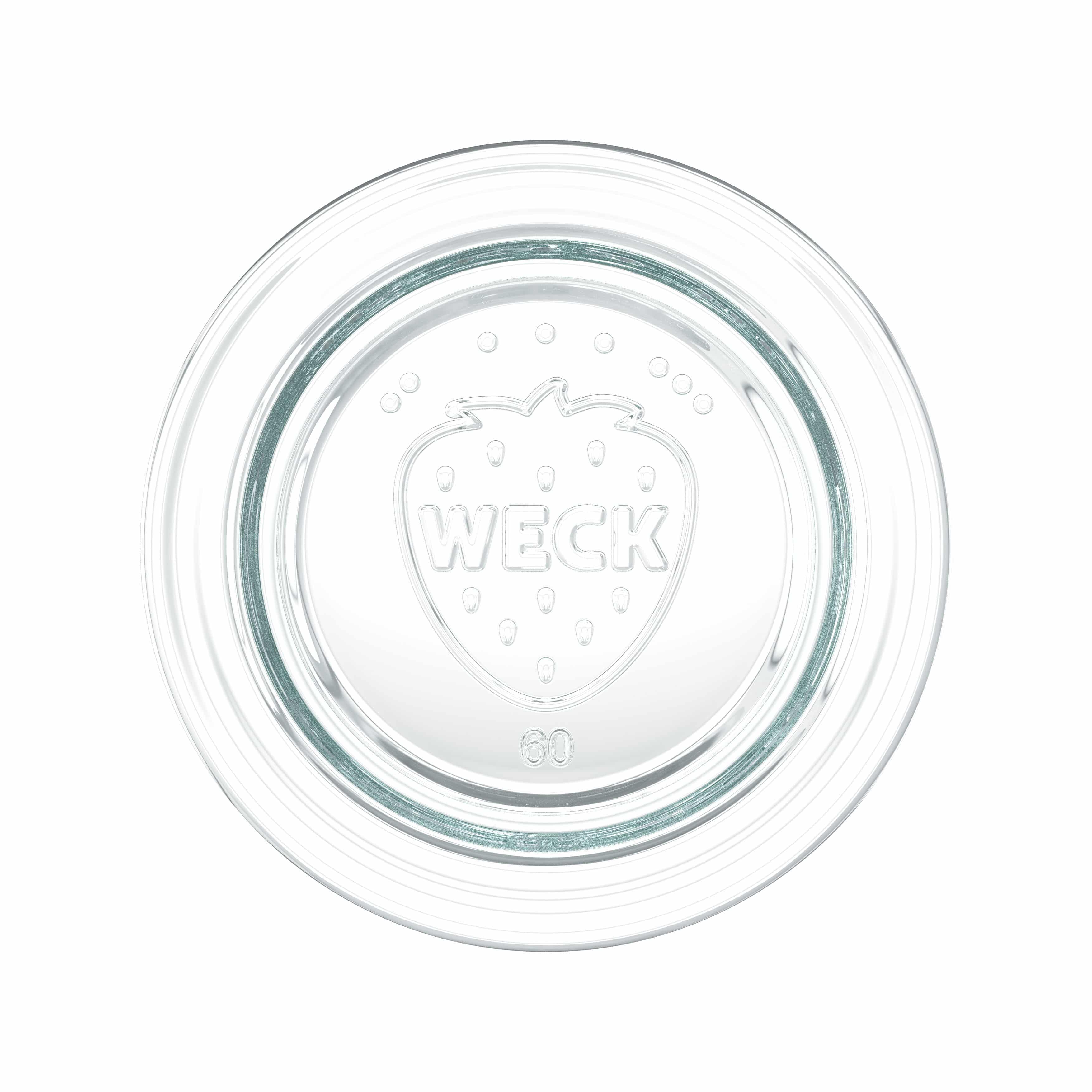 12x 80 ml WECK-stiklainis su plačiu burnu su stiklo dangteliu RR 60