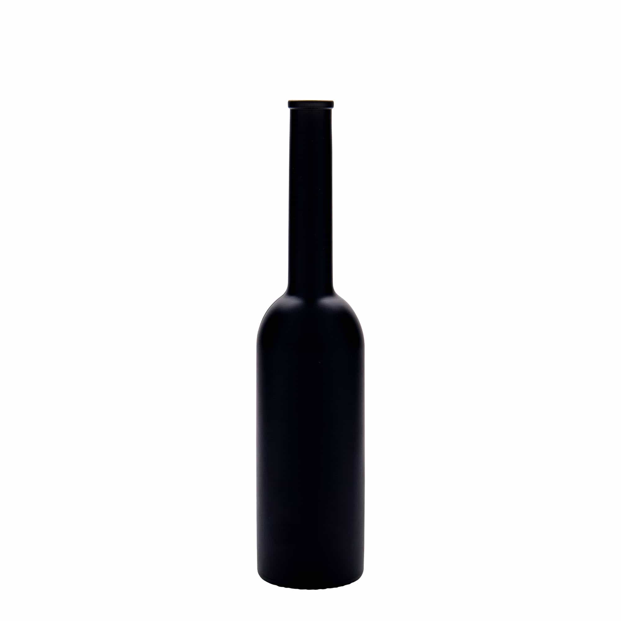 200 ml stiklinis butelis „Opera“, juodas, anga: kamštis