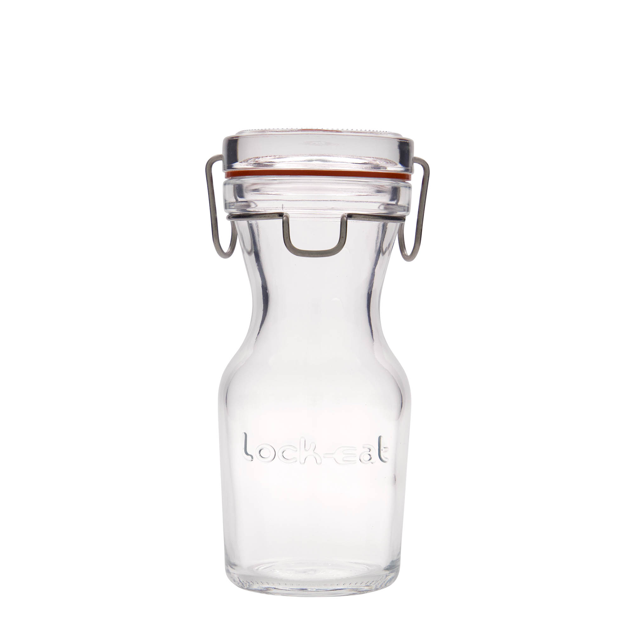 250 ml stiklinė karafa „Lock-Eat“, anga: vielos lankelio uždarymas 250 ml stiklinė karafa „Lock-Eat“, anga: vielos lankelio uždarymas