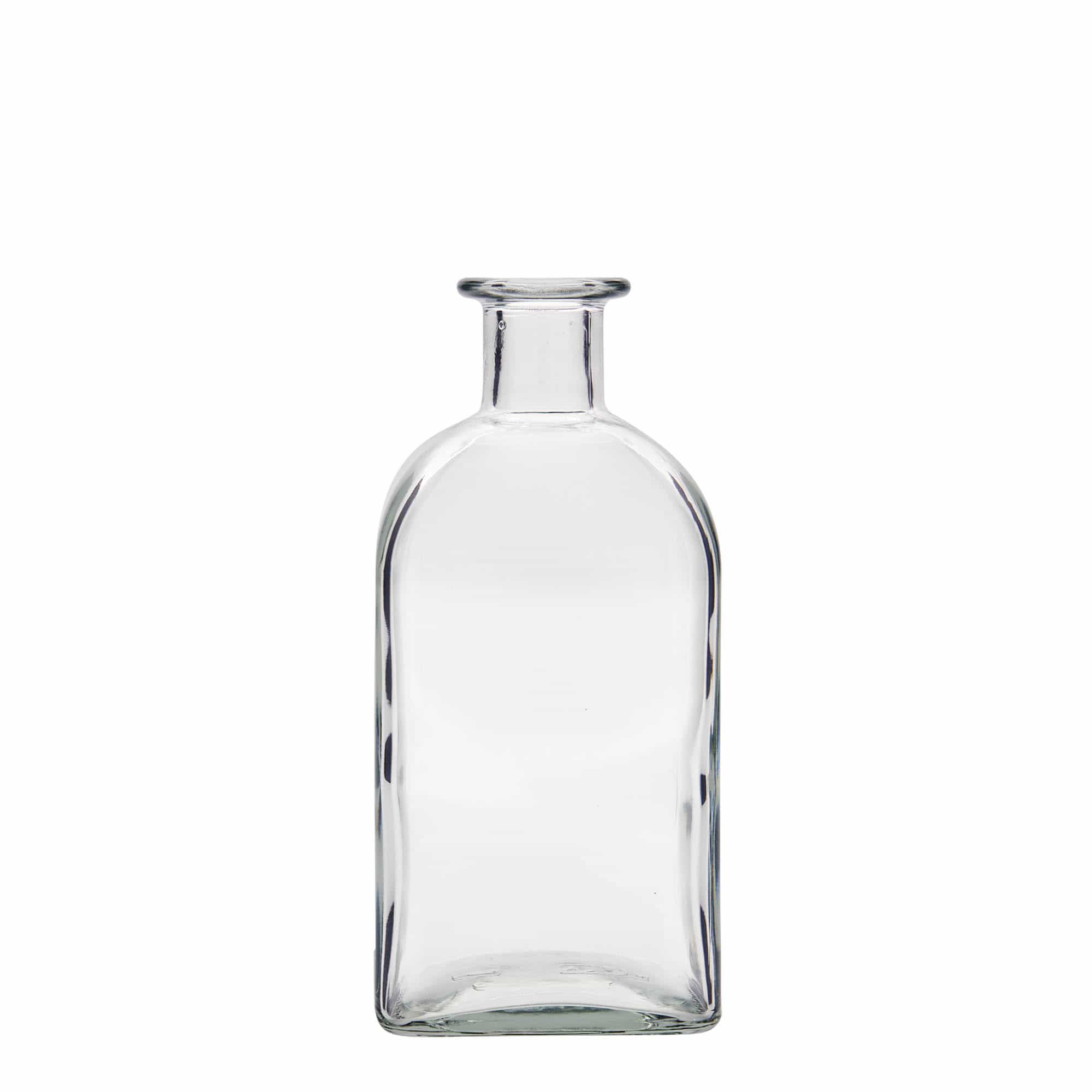 500 ml stiklinis butelis Apotheker Carré, kvadratinis, anga: kamštis