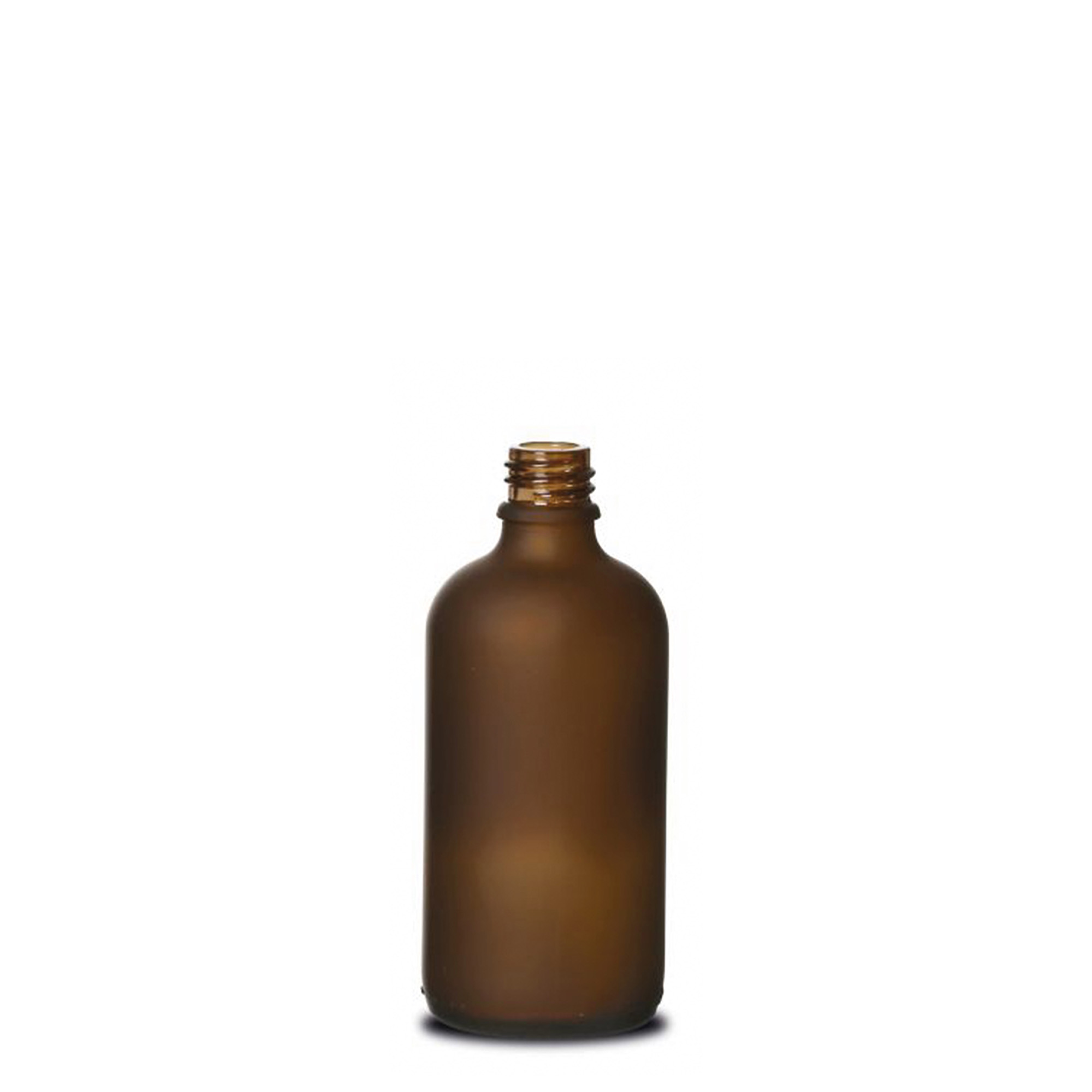 100 ml medicininis buteliukas, stiklas, rudas matinis, anga: DIN 18