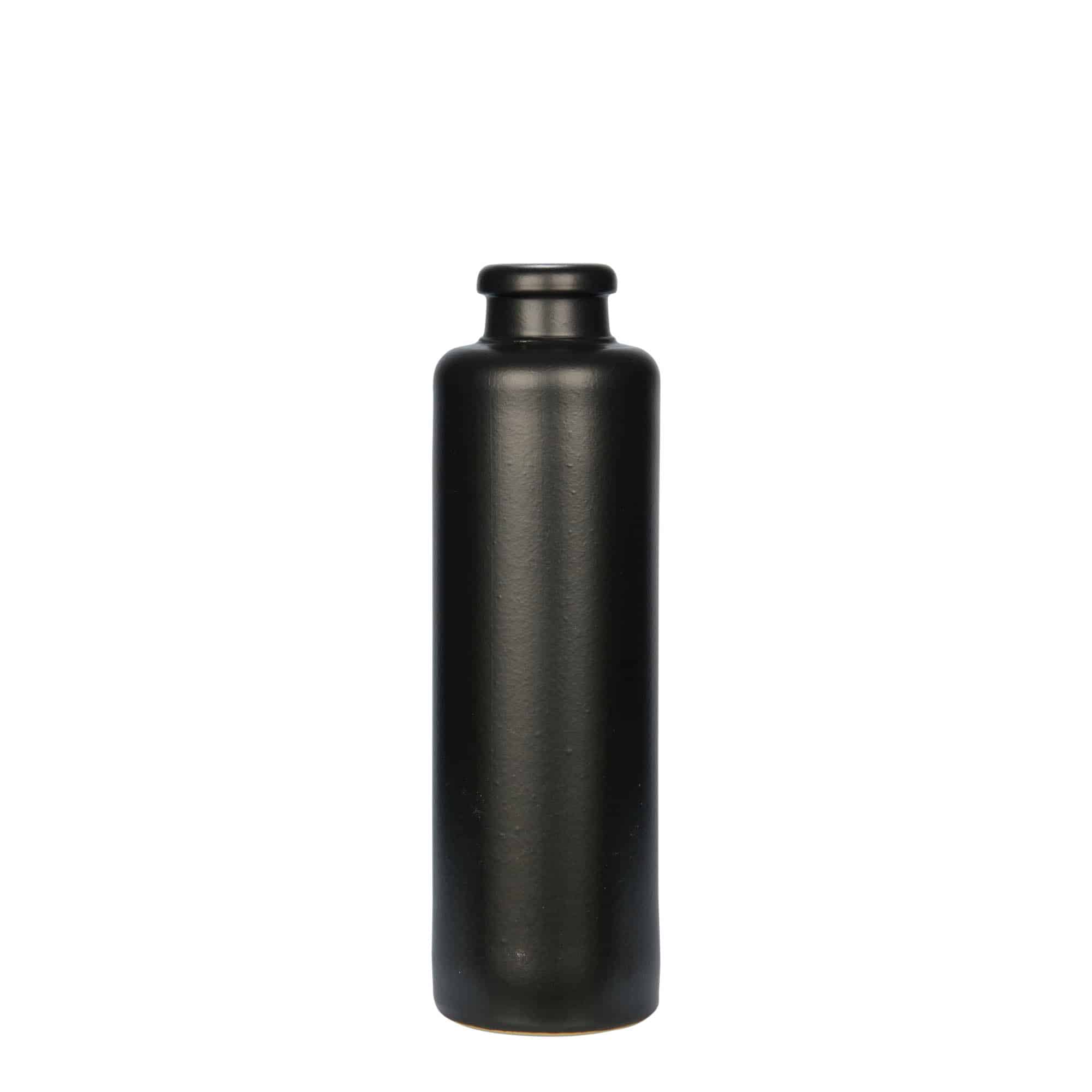 200 ml molinis ąsotis, keraminis, juodas, anga: kamštis