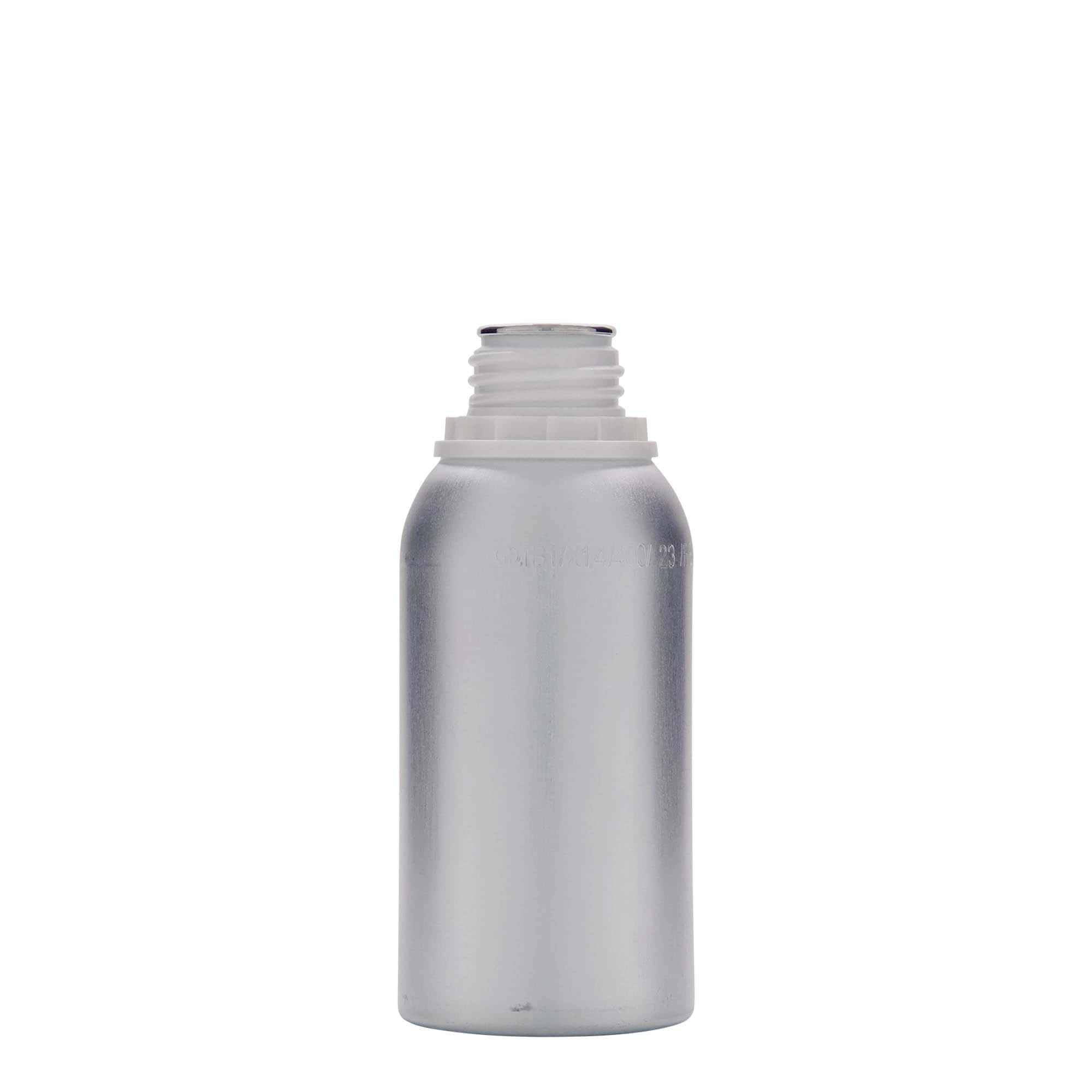 275 ml aliuminio butelis, metalas, sidabrinis, anga: DIN 32