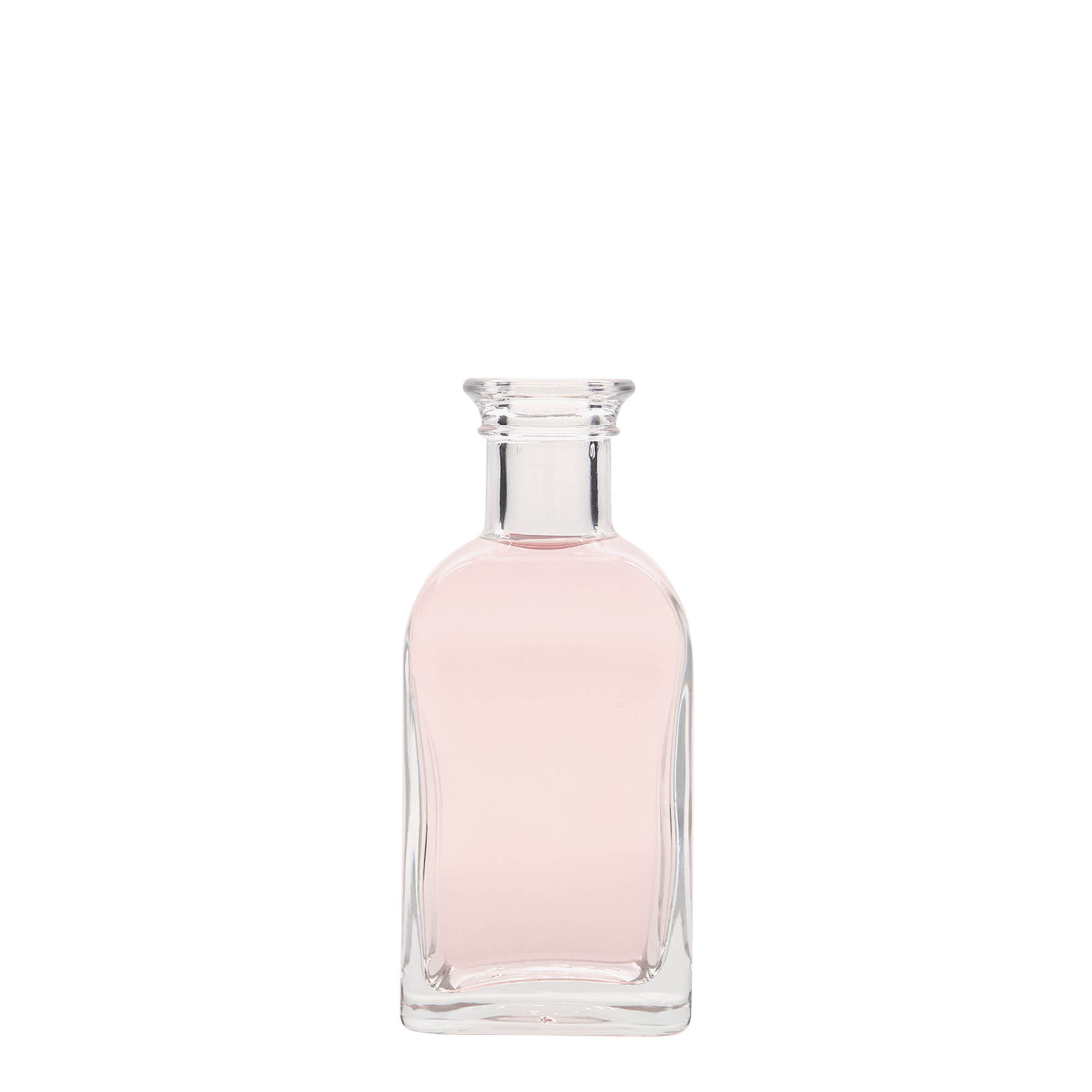 100 ml stiklinis buteliukas Apotheker Carré, kvadratinis, anga: kamštis 100 ml stiklinis buteliukas Apotheker Carré, kvadratinis, anga: kamštis