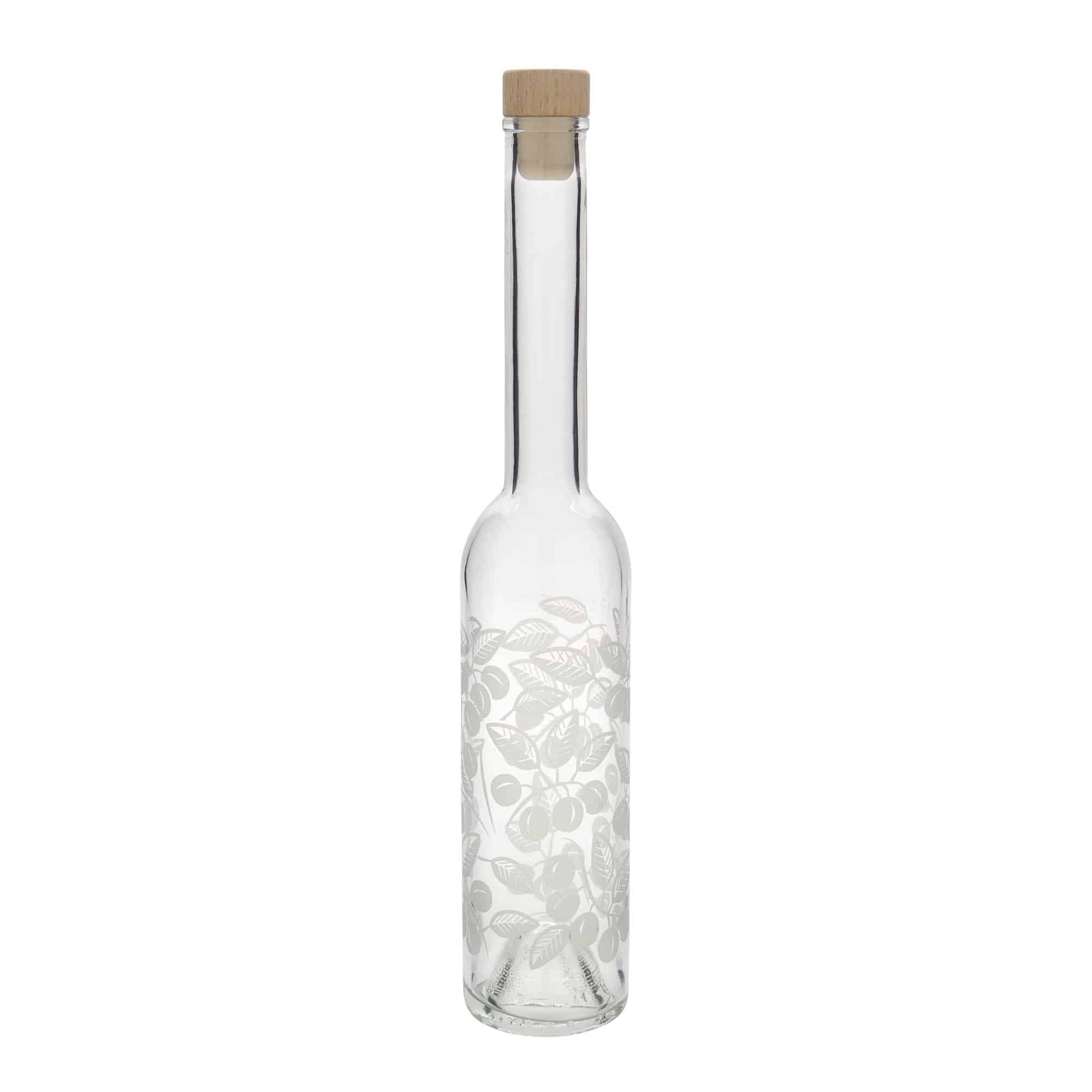 350 ml stiklinis butelis „Opera“, motyvas: slyvos, kamštis: kamštis