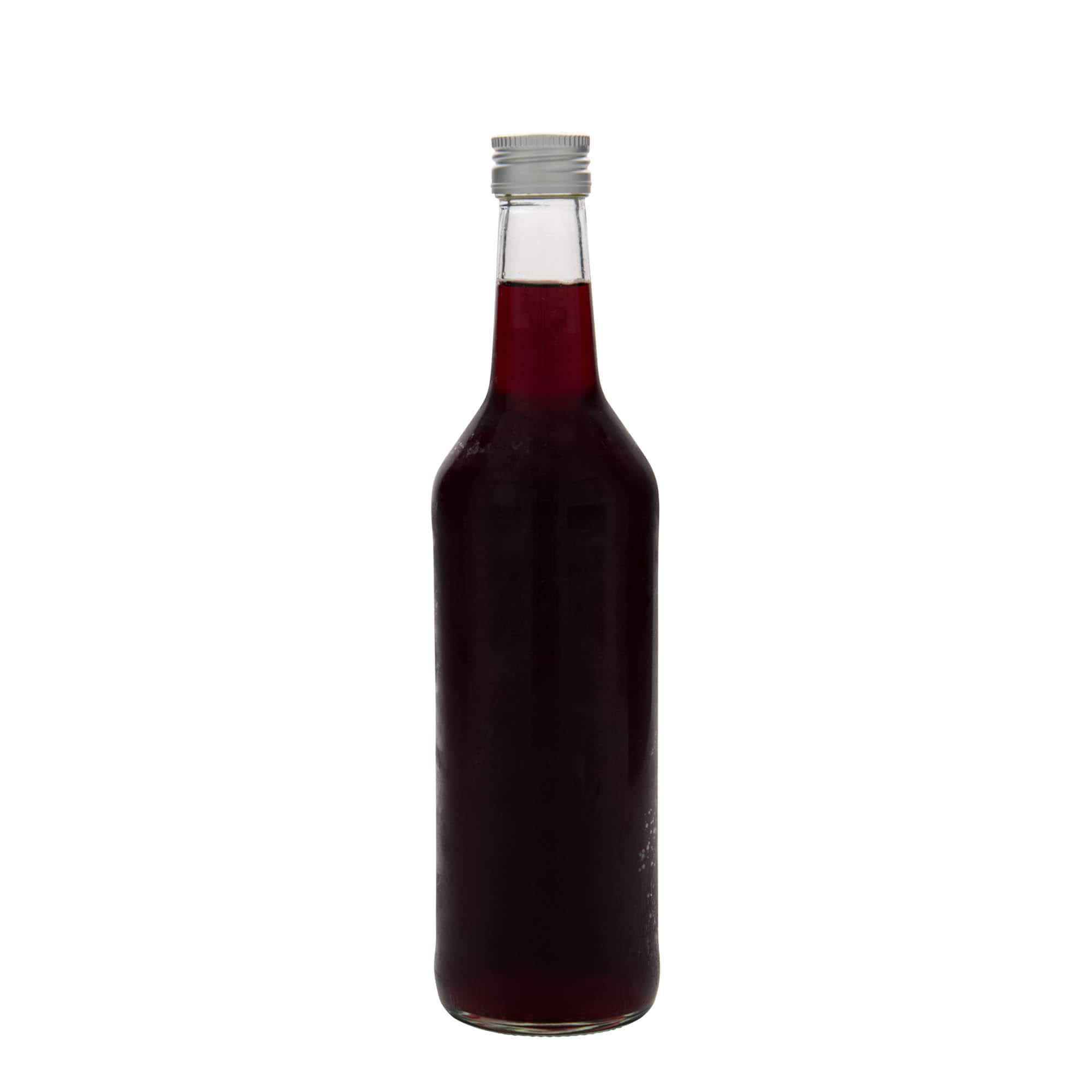 500 ml stiklinis butelis su tiesiu kakleliu, anga: PP 28