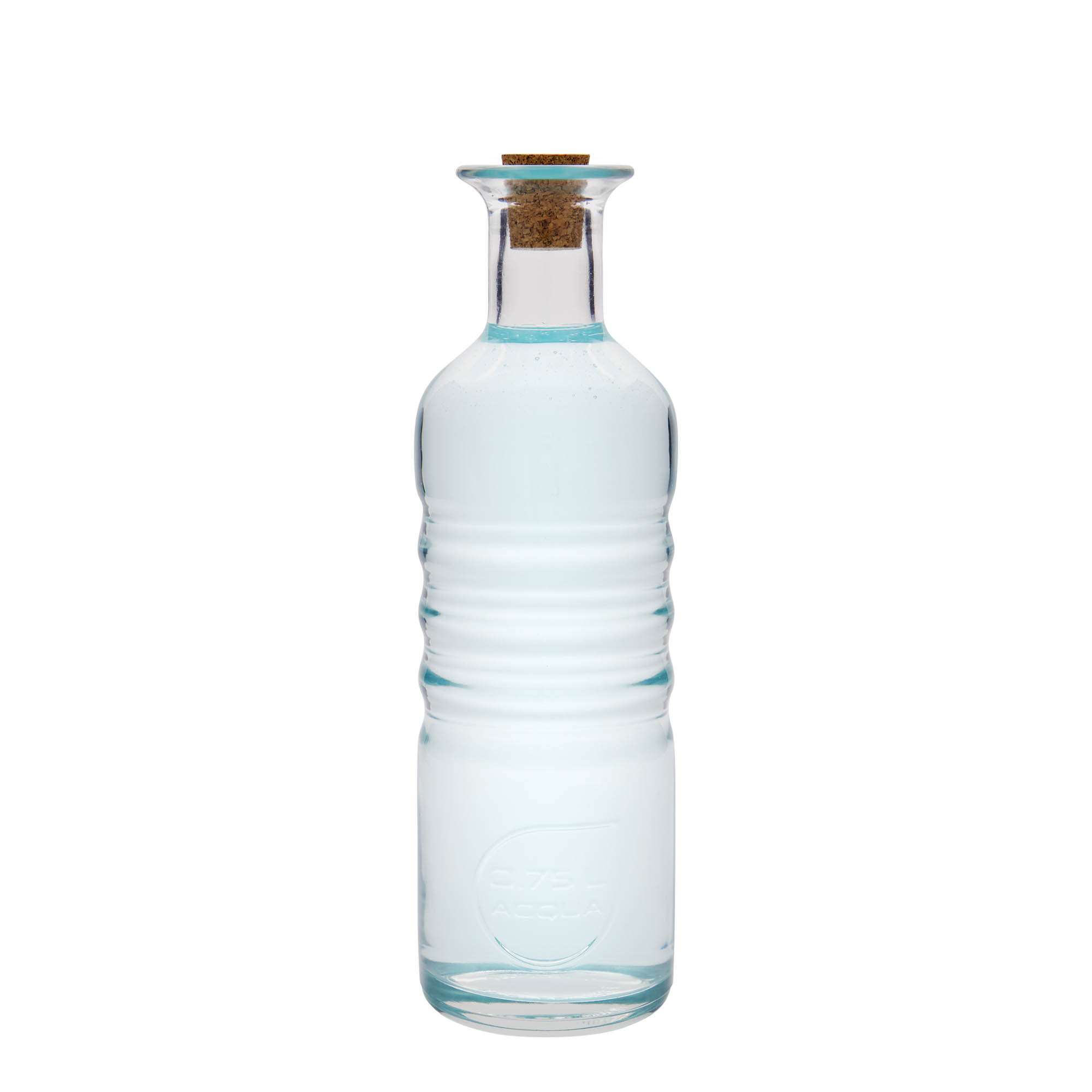 750 ml stiklinis butelis „Optima Acqua“, kamštis: kamštis 750 ml stiklinis butelis „Optima Acqua“, kamštis: kamštis