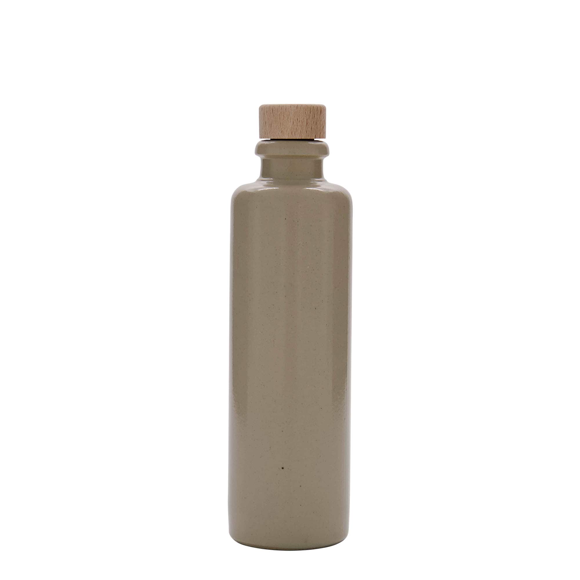 200 ml molinis ąsotis, akmens masės, smėlio spalvos, burna: kamštis