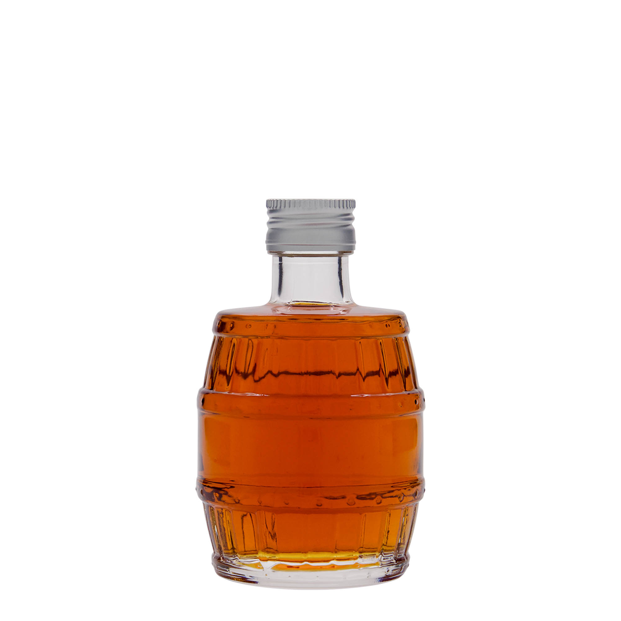 200 ml stiklinis butelis „Barrel“, burnos dydis: PP 28