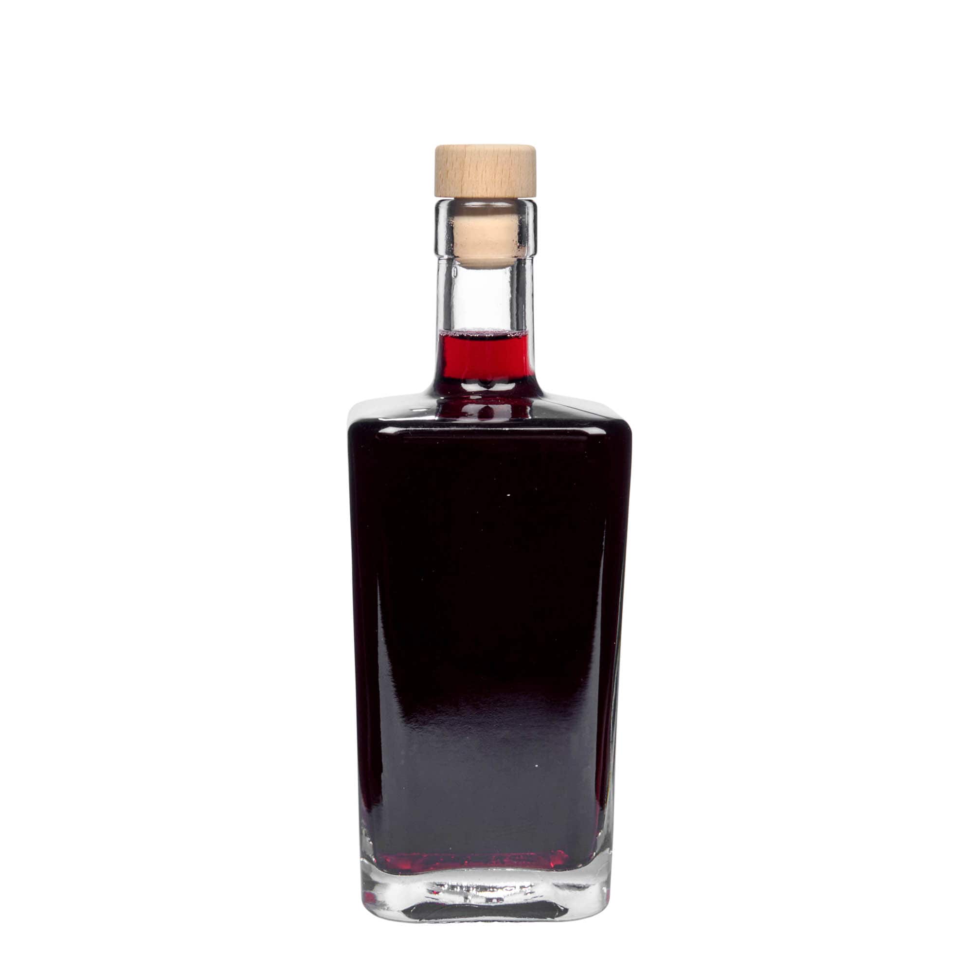 500 ml stiklinis butelis „Noel“, kvadratinis, anga: kamštis
