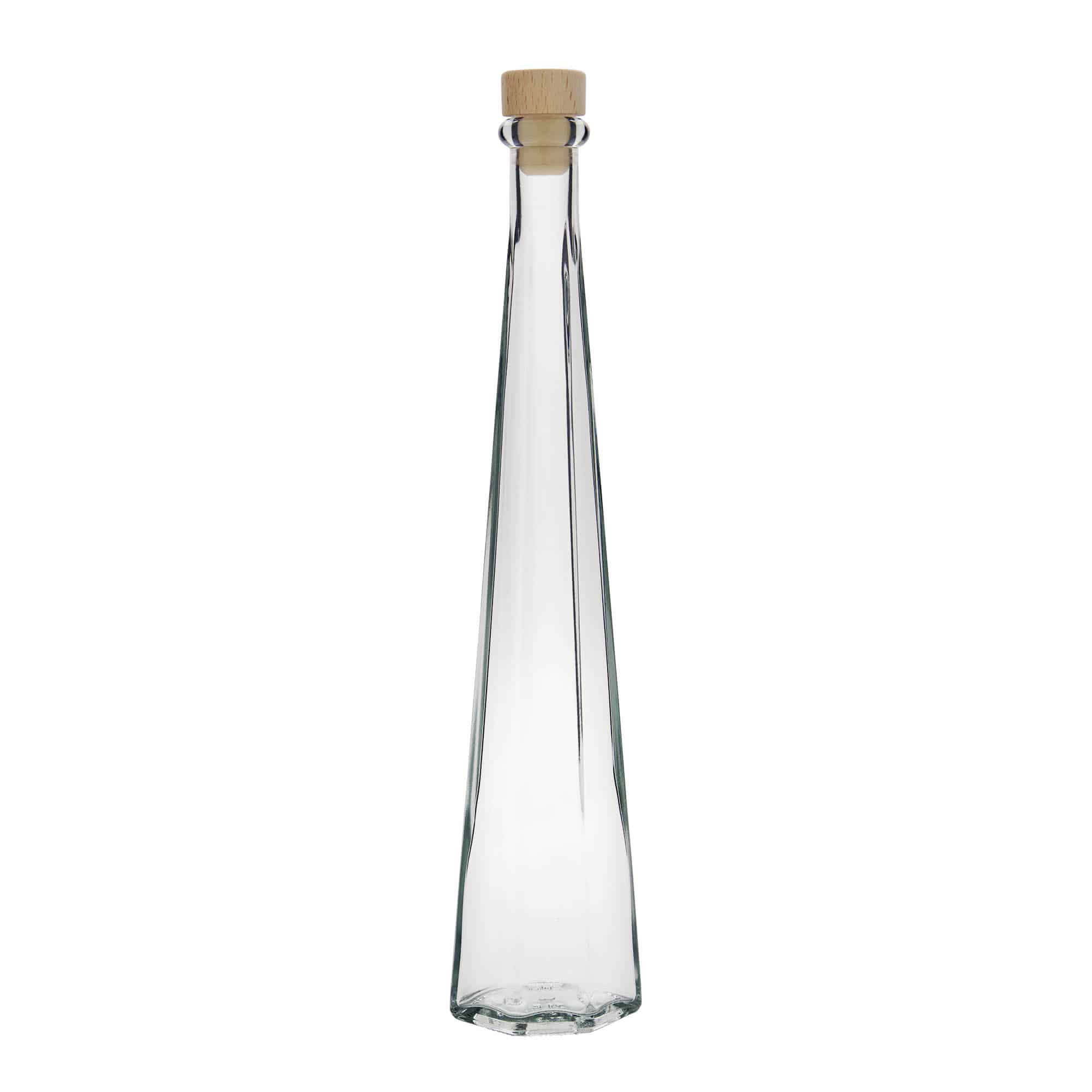 200 ml stiklinis buteliukas „Dama Sexta“, šešiakampis, anga: kamštis