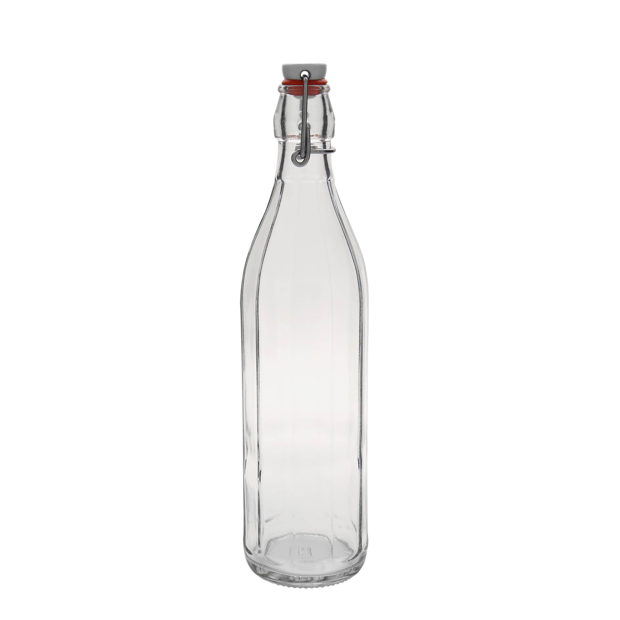 750 ml stiklinis butelis „Bravo“, dešimtkampis, anga: užsegamas užraktas 750 ml stiklinis butelis „Bravo“, dešimtkampis, anga: užsegamas užraktas