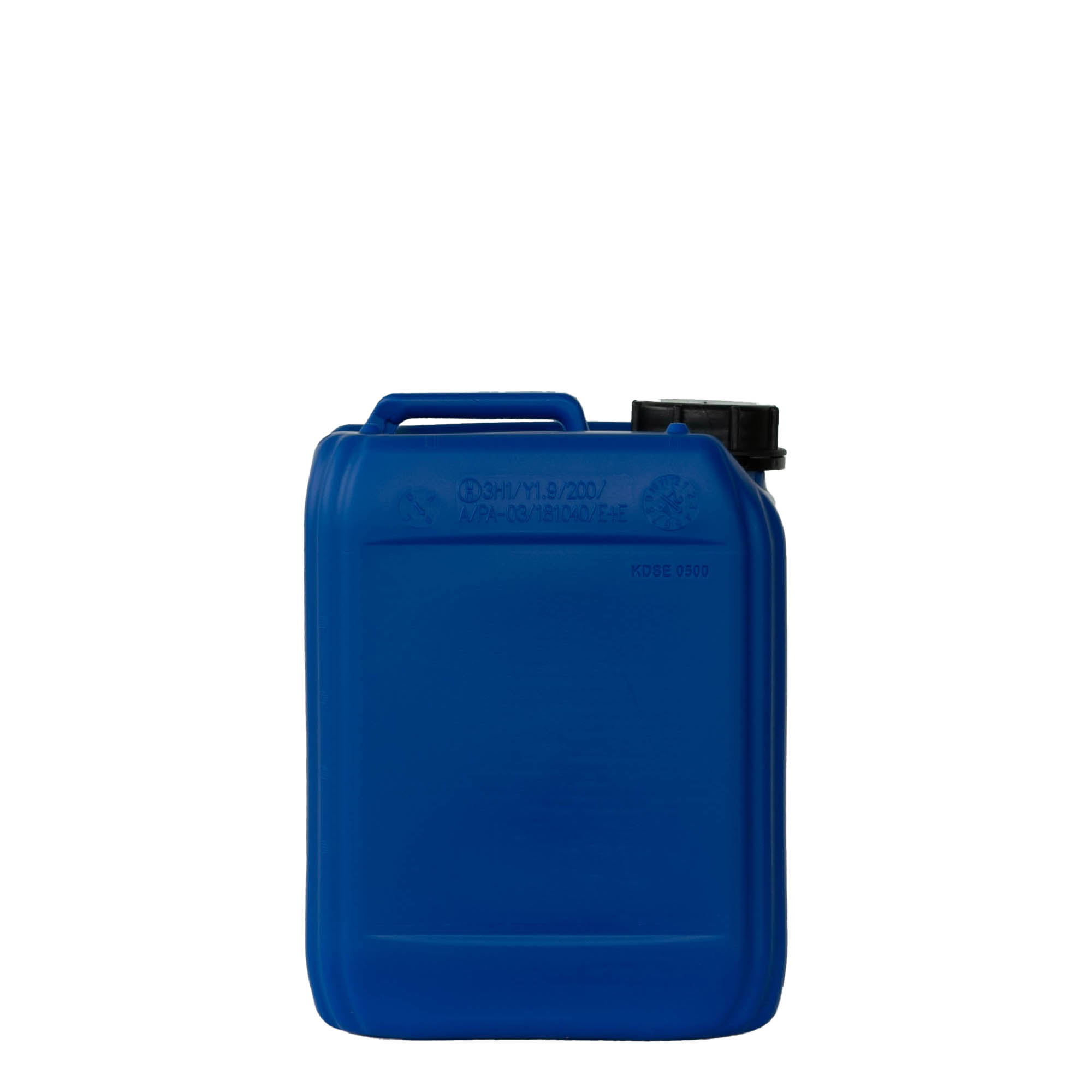 5 l kanistras, stačiakampis, HDPE plastikas, mėlynas, anga: ND 55 5 l kanistras, stačiakampis, HDPE plastikas, mėlynas, anga: ND 55