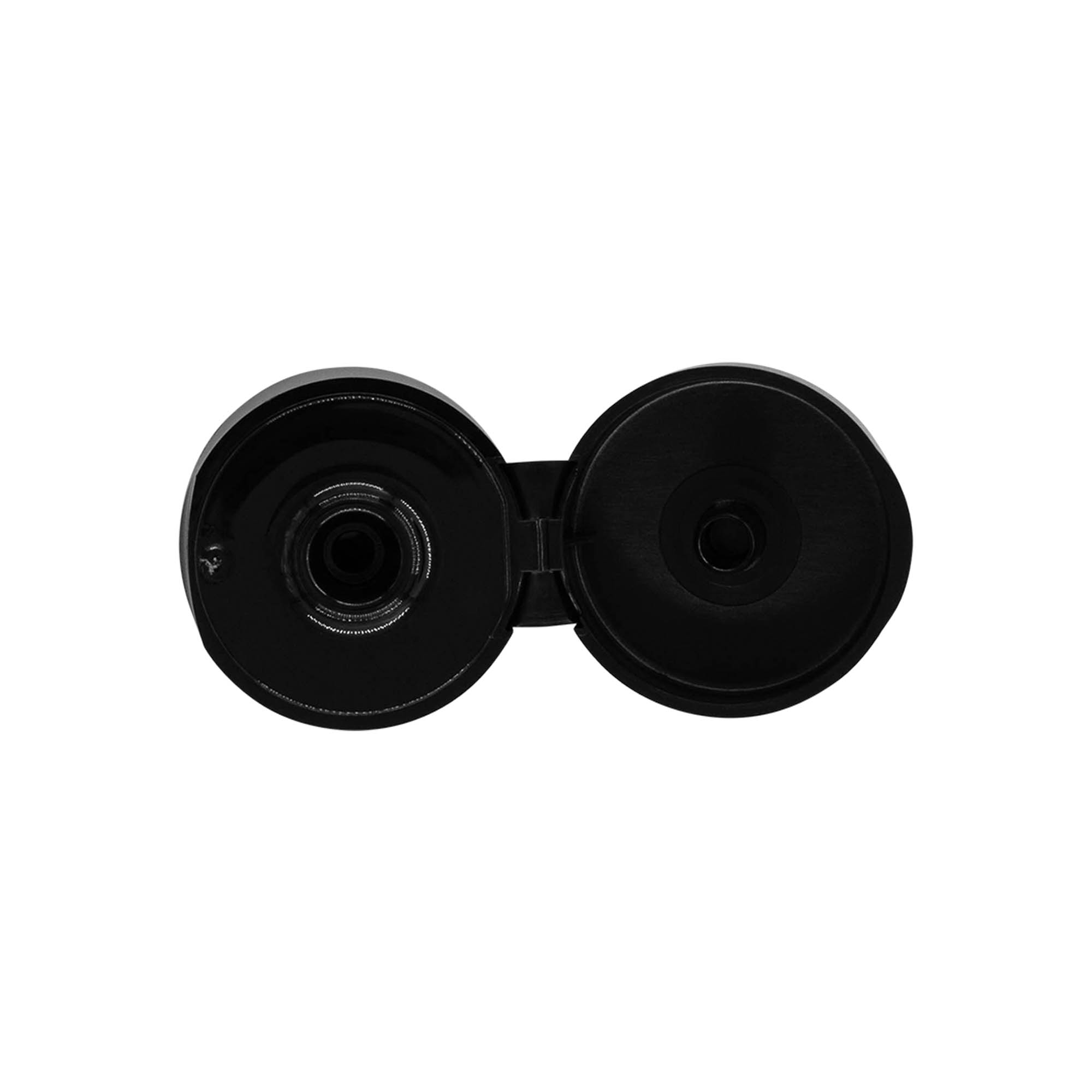 Varžtinis uždarymas su lankstiniu vyriu, PP plastikas, juodas, skirta angai: 24/410 Varžtinis uždarymas su lankstiniu vyriu, PP plastikas, juodas, skirta angai: 24/410