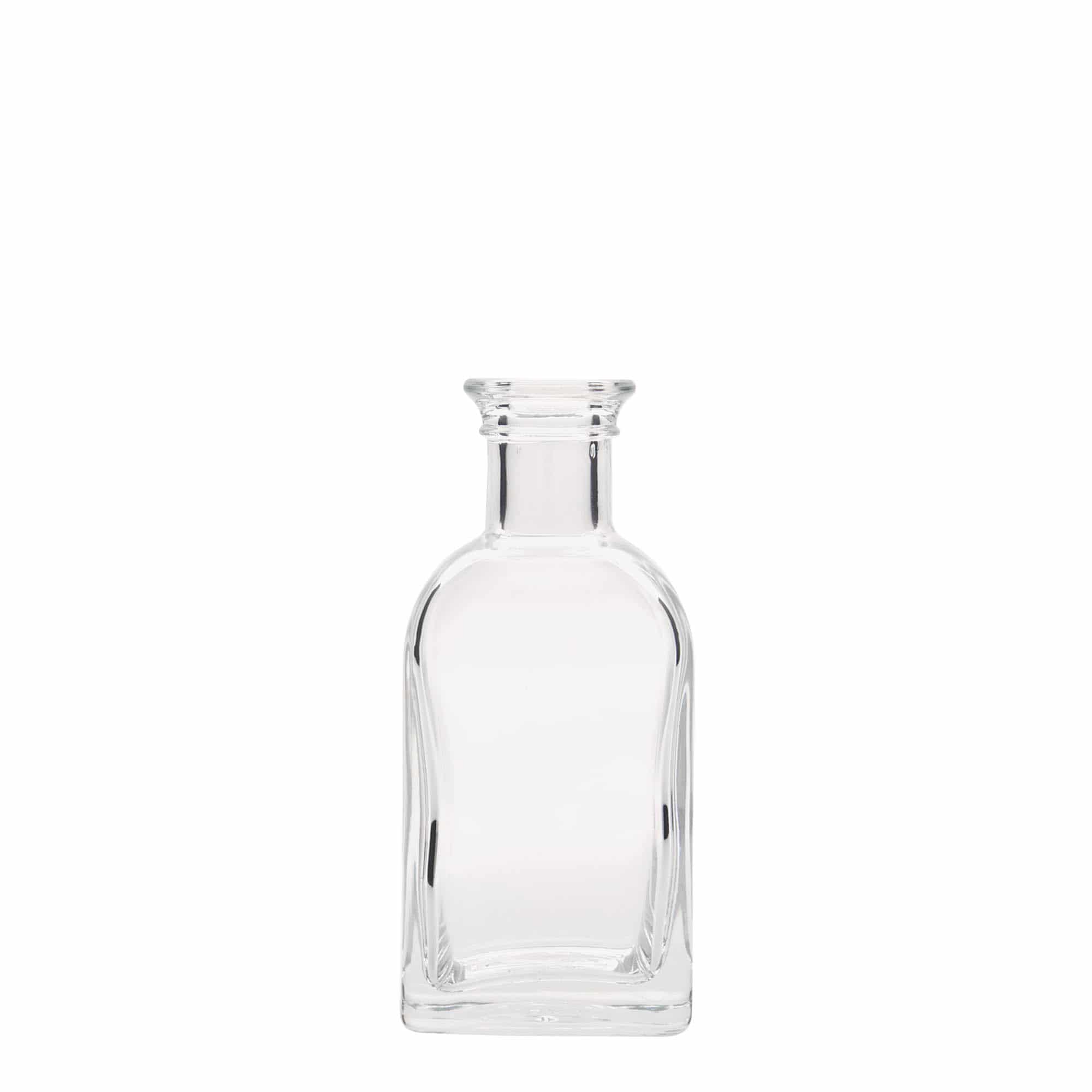 100 ml stiklinis buteliukas Apotheker Carré, kvadratinis, anga: kamštis 100 ml stiklinis buteliukas Apotheker Carré, kvadratinis, anga: kamštis
