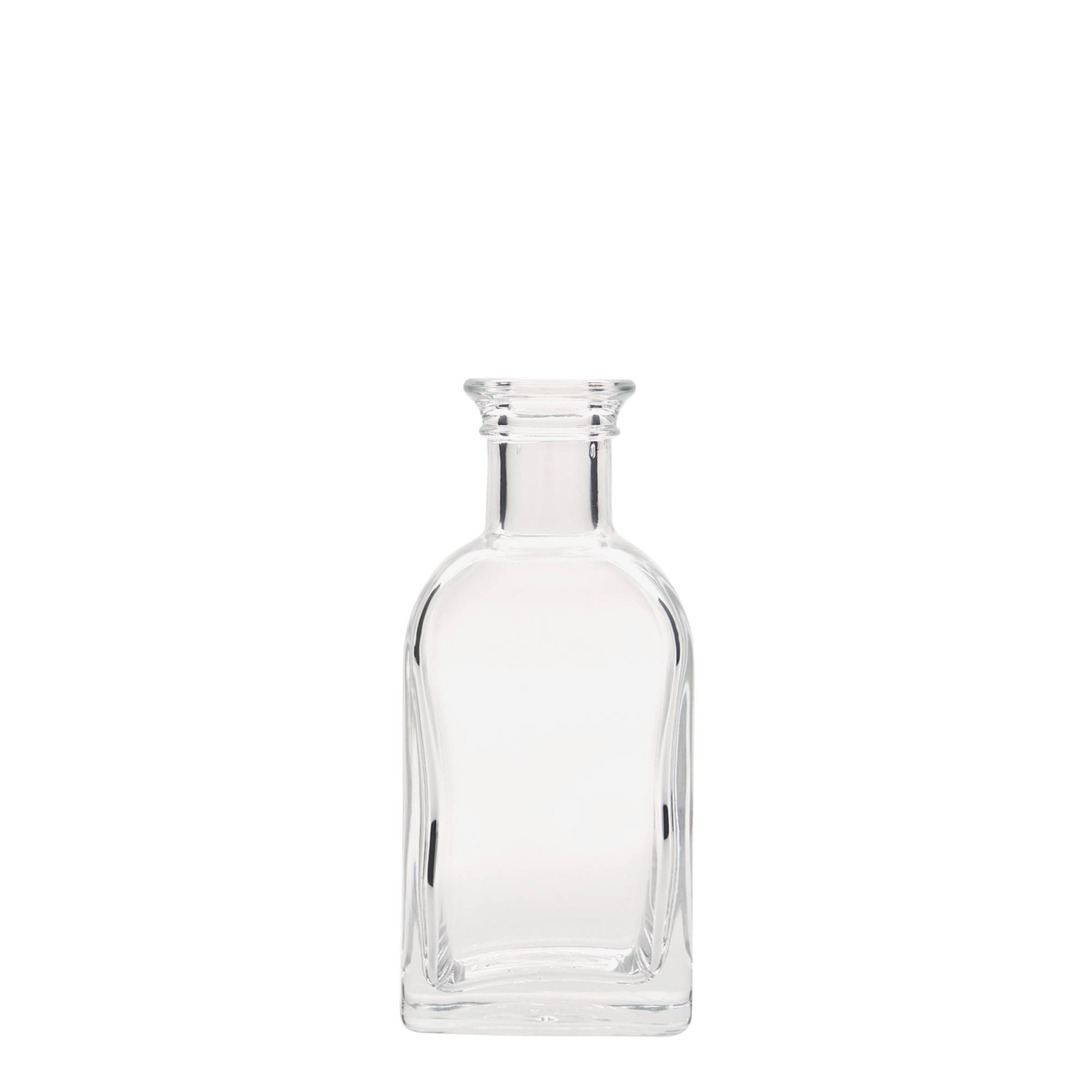 100 ml stiklinis buteliukas Apotheker Carré, kvadratinis, anga: kamštis 100 ml stiklinis buteliukas Apotheker Carré, kvadratinis, anga: kamštis