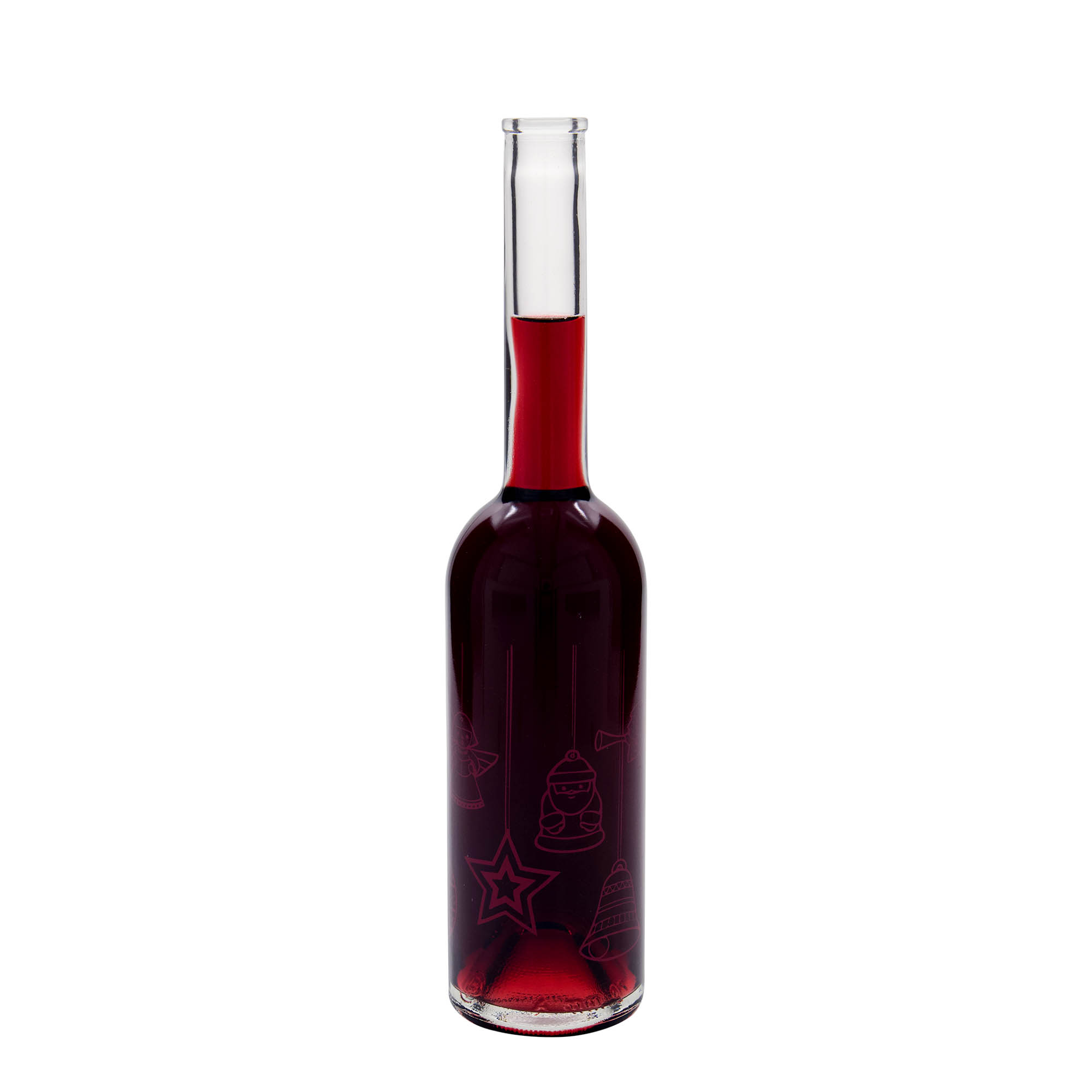500 ml stiklinis butelis „Opera“, motyvas: žvaigždės, anga: kamštis