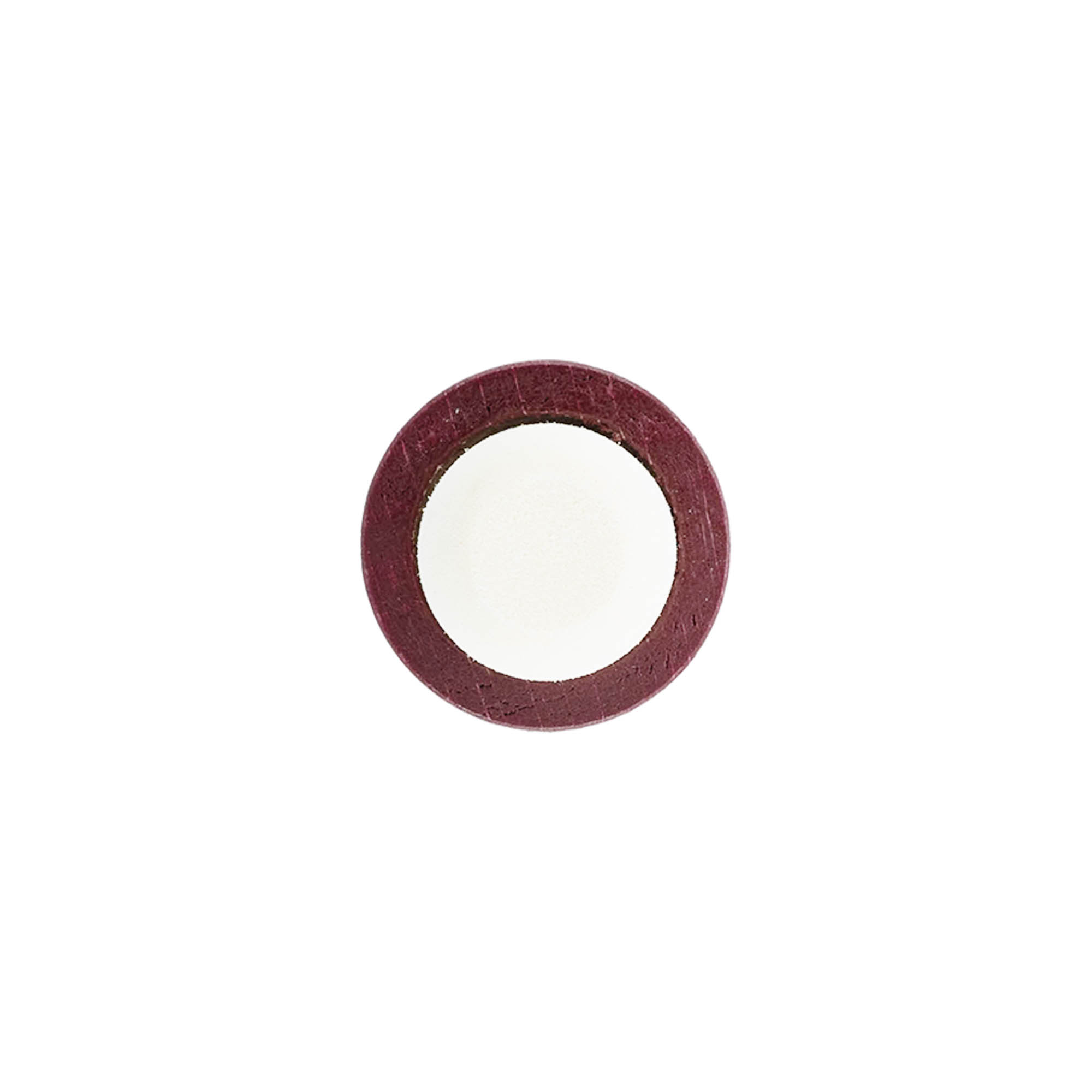 Rankenos kamštis 19 mm, mediena/plastikas, bordo raudonos spalvos, kamščio angai