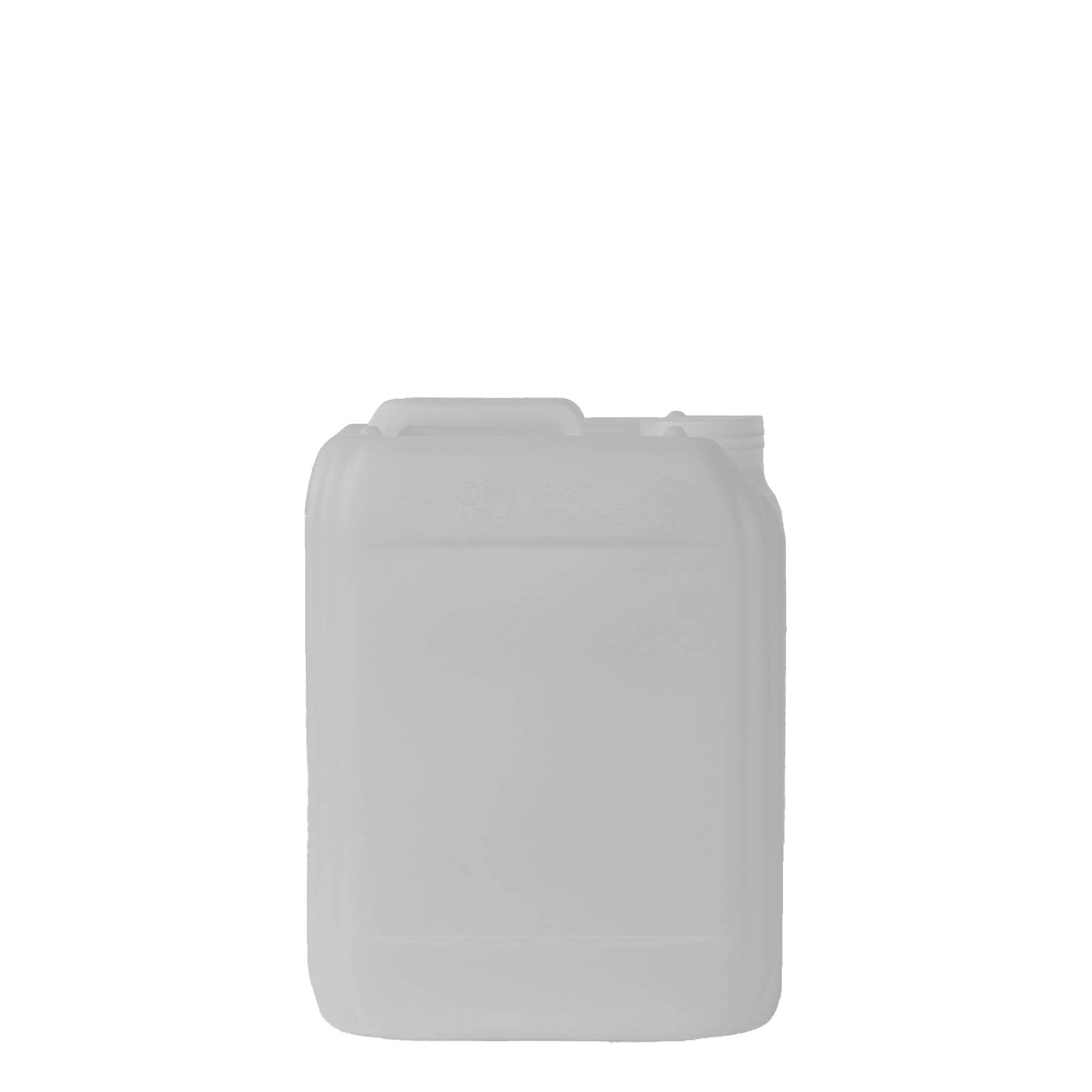 5 l kanistras, stačiakampis, HDPE plastikas, natūralus, anga: ND 55 5 l kanistras, stačiakampis, HDPE plastikas, natūralus, anga: ND 55