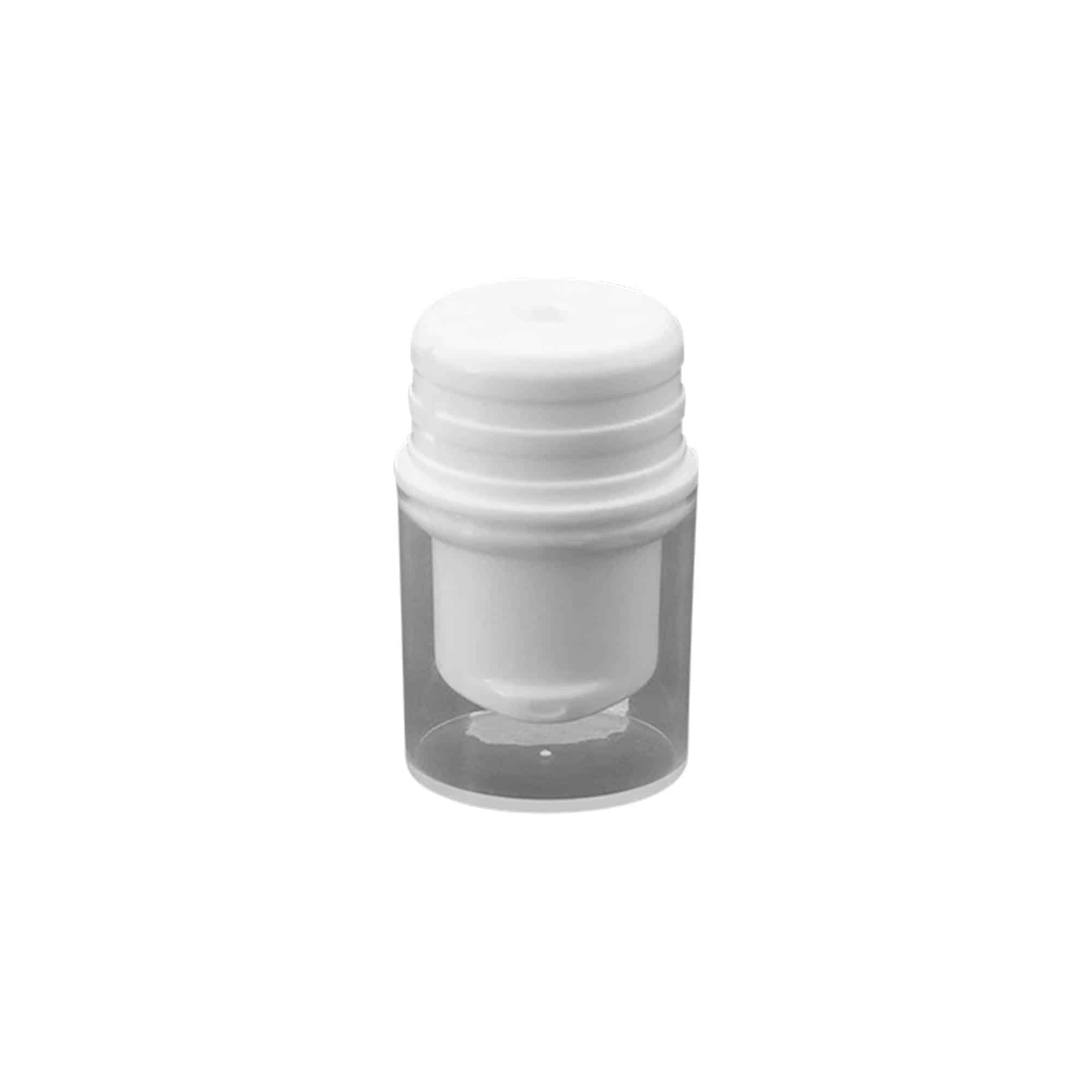 Airless dozatoriaus siurblio galvutė „Nano“, PP plastikas, balta