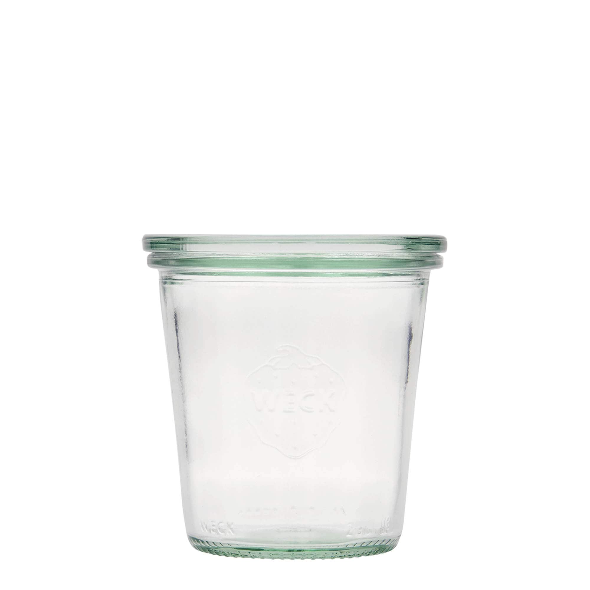 290 ml WECK stiklainis su užlenkiamu kraštu, burnos forma: apvali