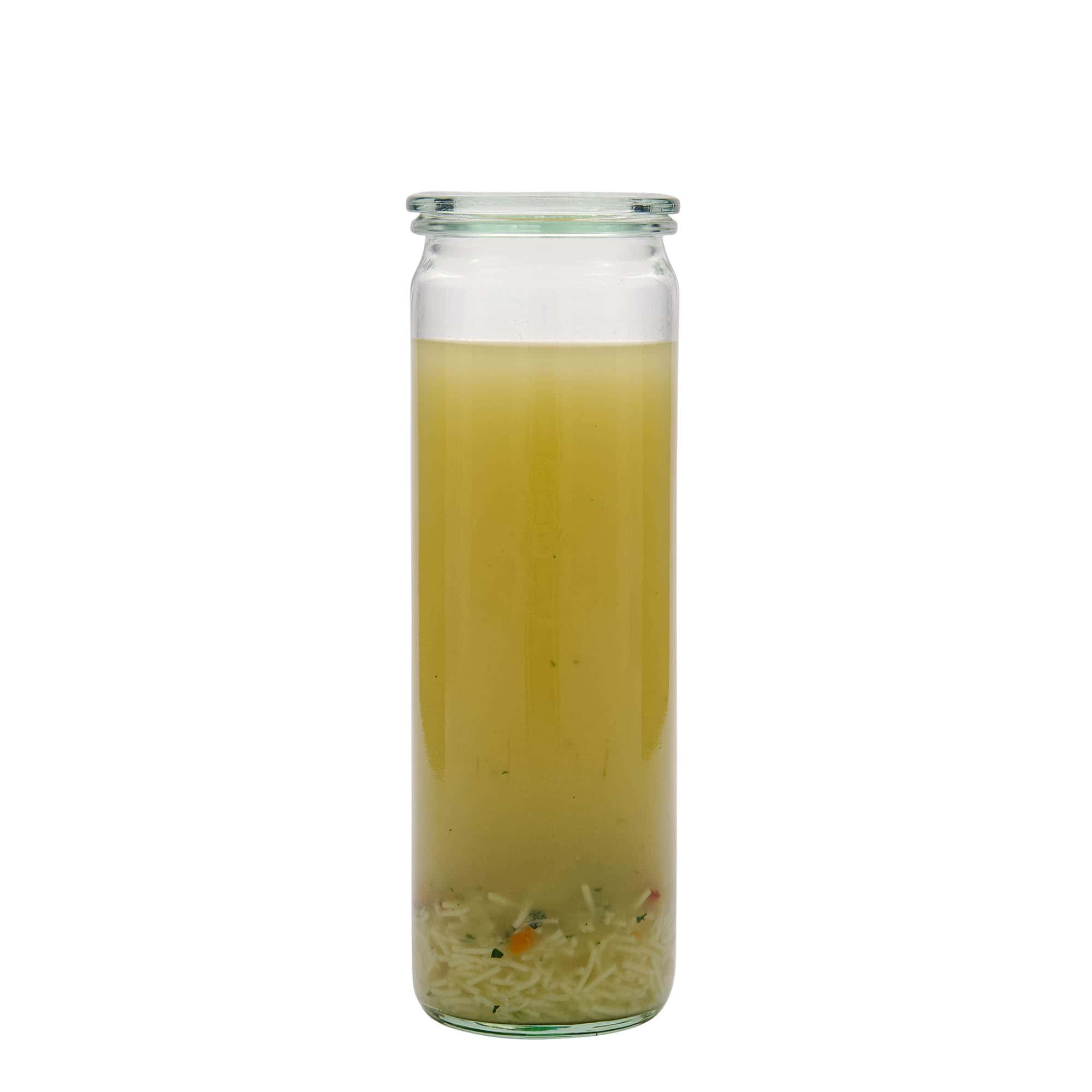 600 ml WECK cilindro formos stiklainis, anga: apvalus kraštelis