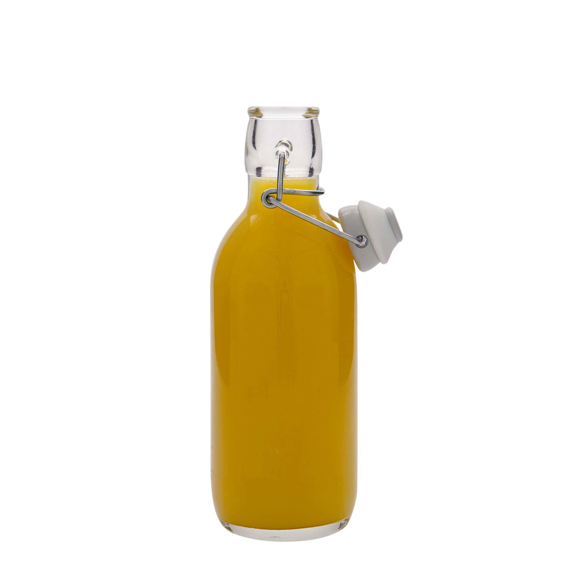 500 ml stiklinis butelis „Emilia“, anga: spaustukas su užraktu