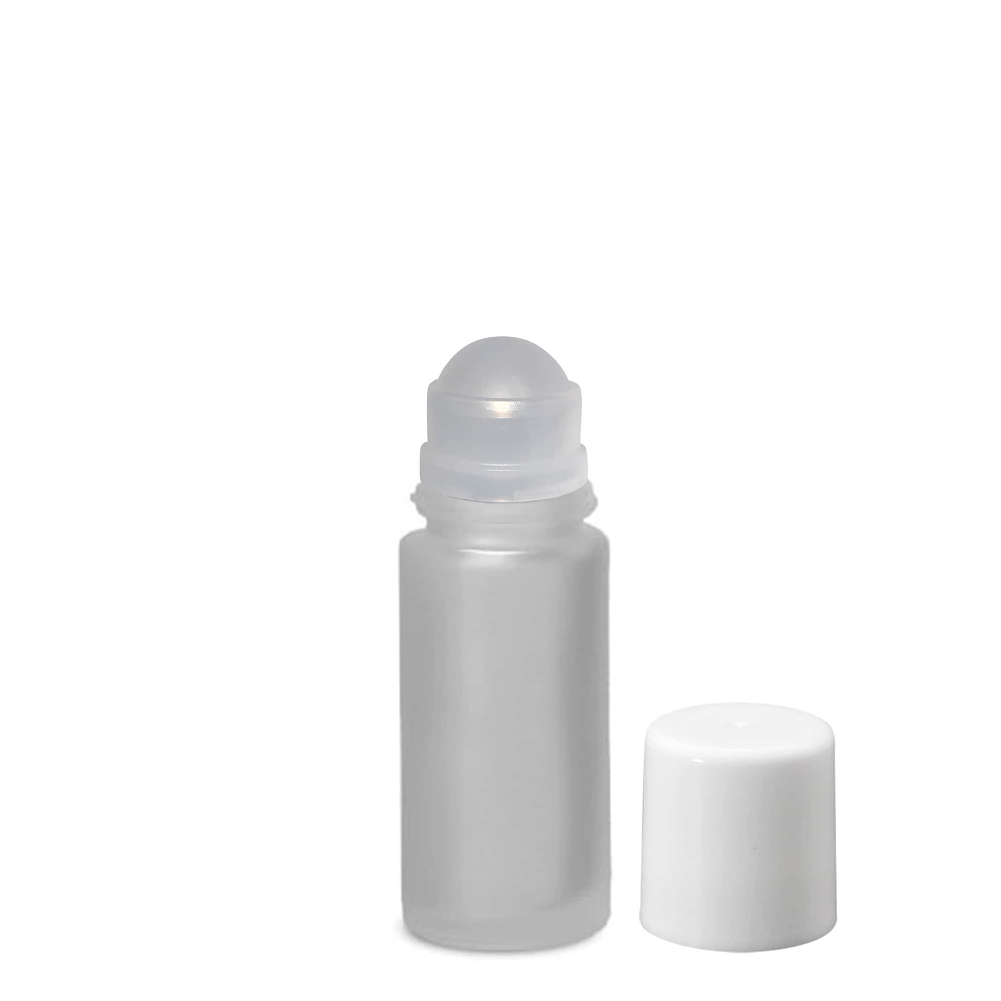 50 ml ritininis buteliukas, stiklas, matinis, anga: sraigtinis uždarymas