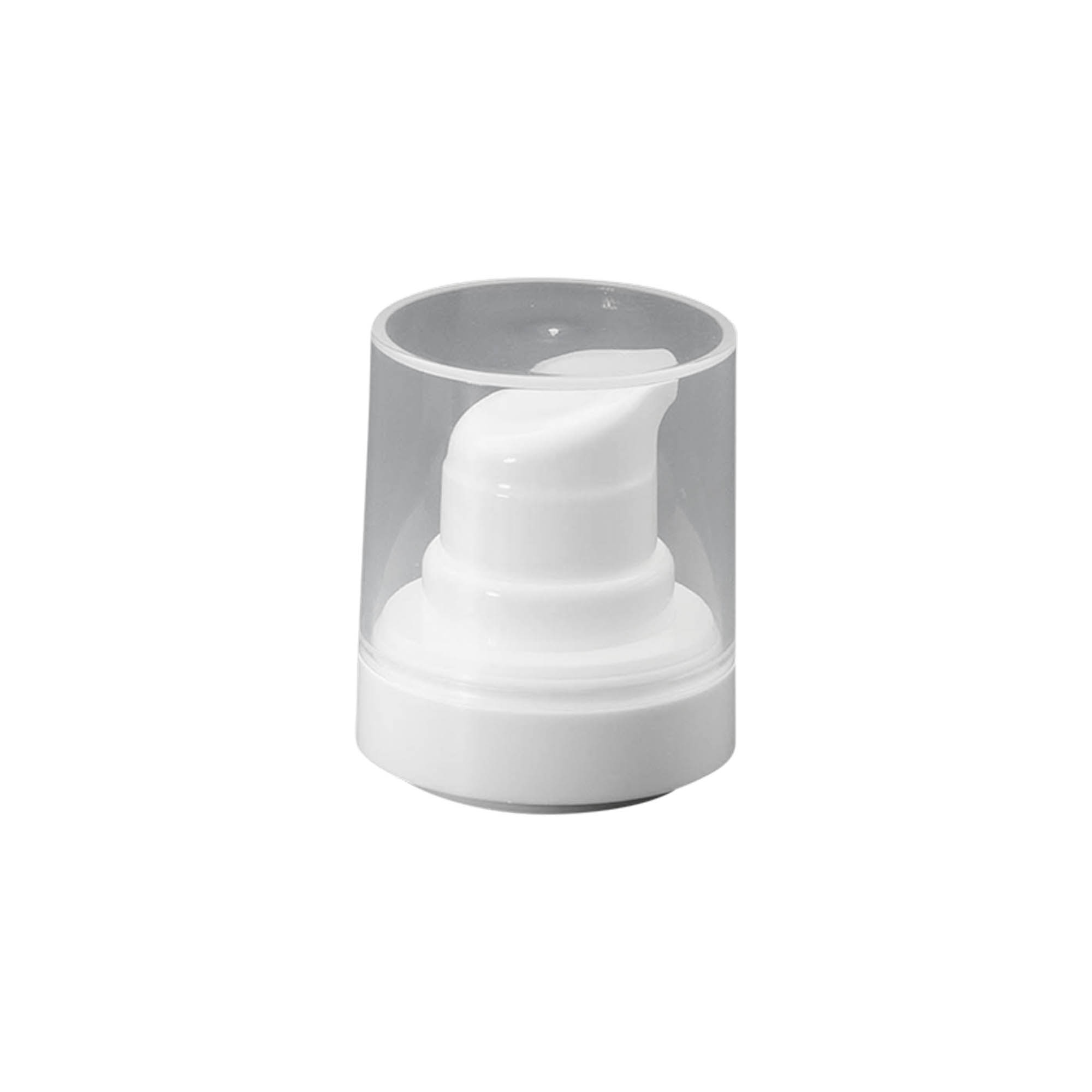 Airless dozatoriaus pompos galvutė „Micro“, PP plastikas, balta