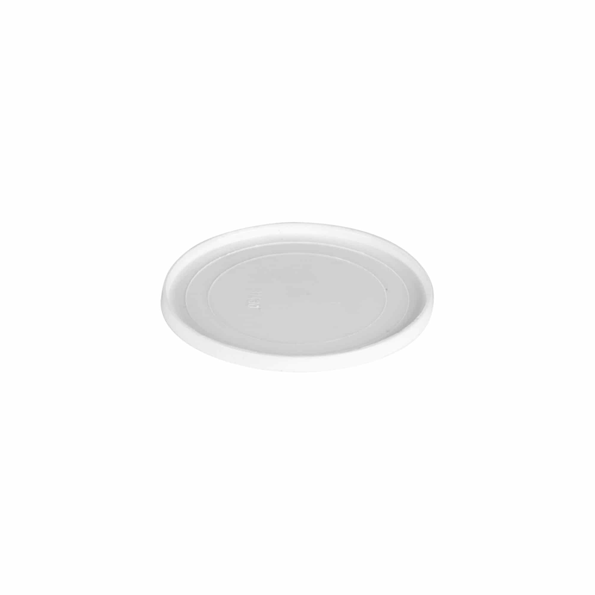 Uždengimo diskas 30 ml „Bianca“, PP plastikas, baltas