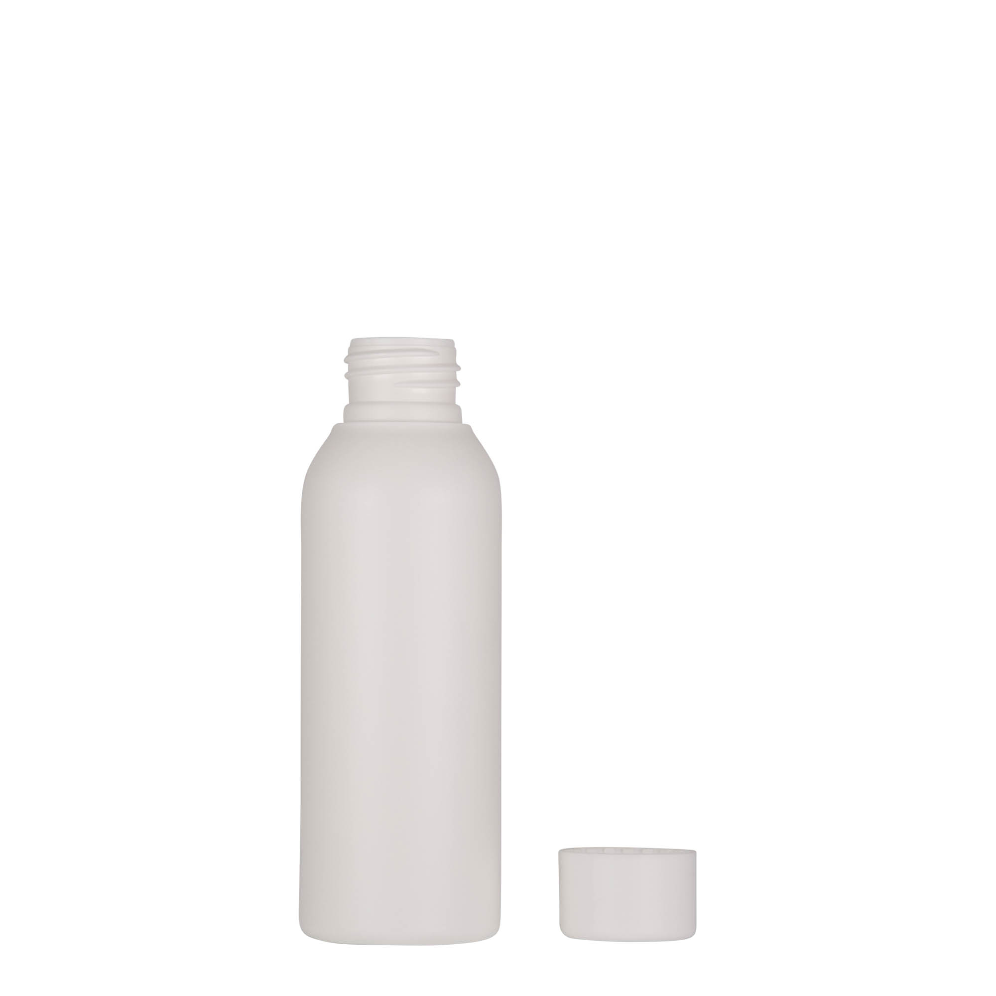 100 ml plastikinis buteliukas „Tuffy“, HDPE, baltas, kaklelis: 24/410