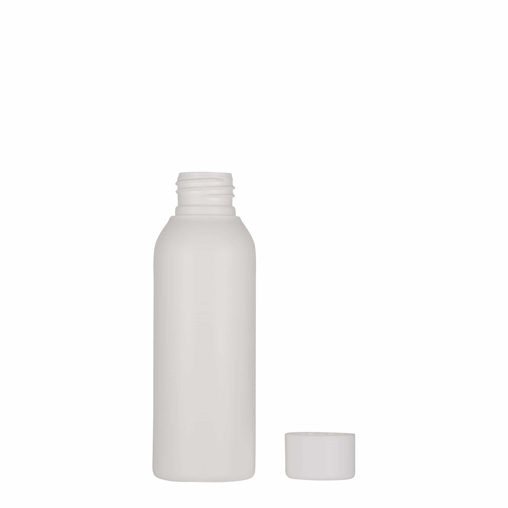 100 ml plastikinis buteliukas „Tuffy“, HDPE, baltas, kaklelis: 24/410