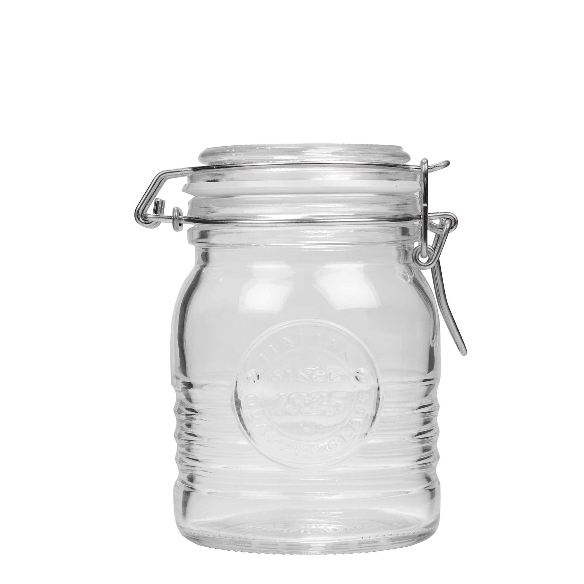 500 ml vielinio užsegimo stiklainis „Officina 1825“, anga: vielinio užsegimo uždarymas