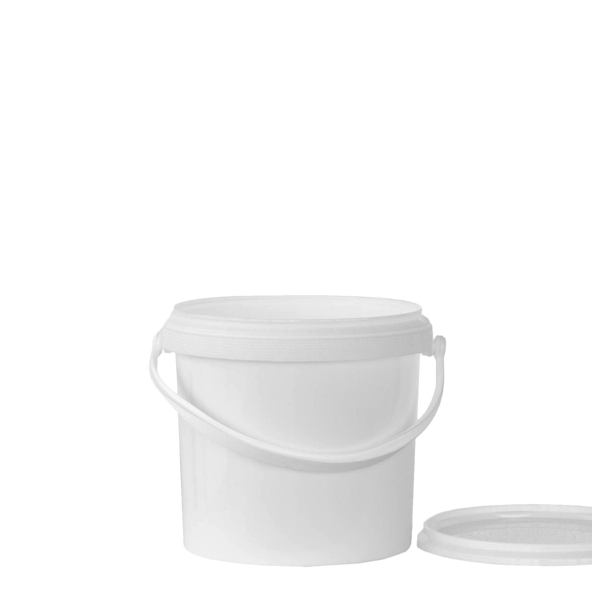 2,5 l kibiras, PP plastikas, baltas 2,5 l kibiras, PP plastikas, baltas