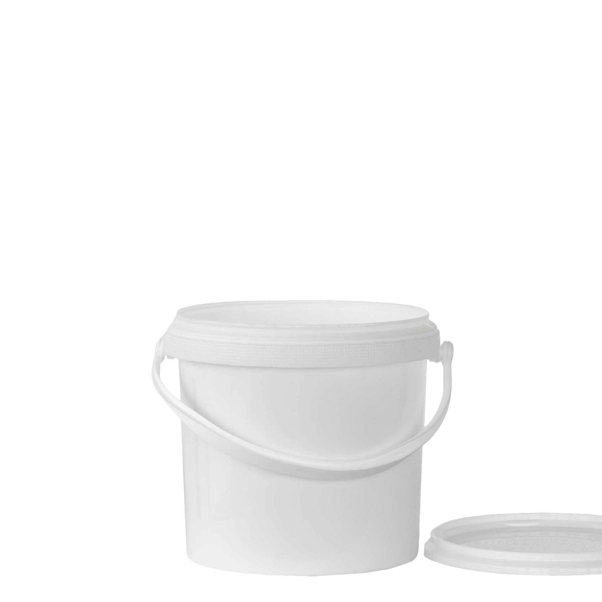 2,5 l kibiras, PP plastikas, baltas 2,5 l kibiras, PP plastikas, baltas