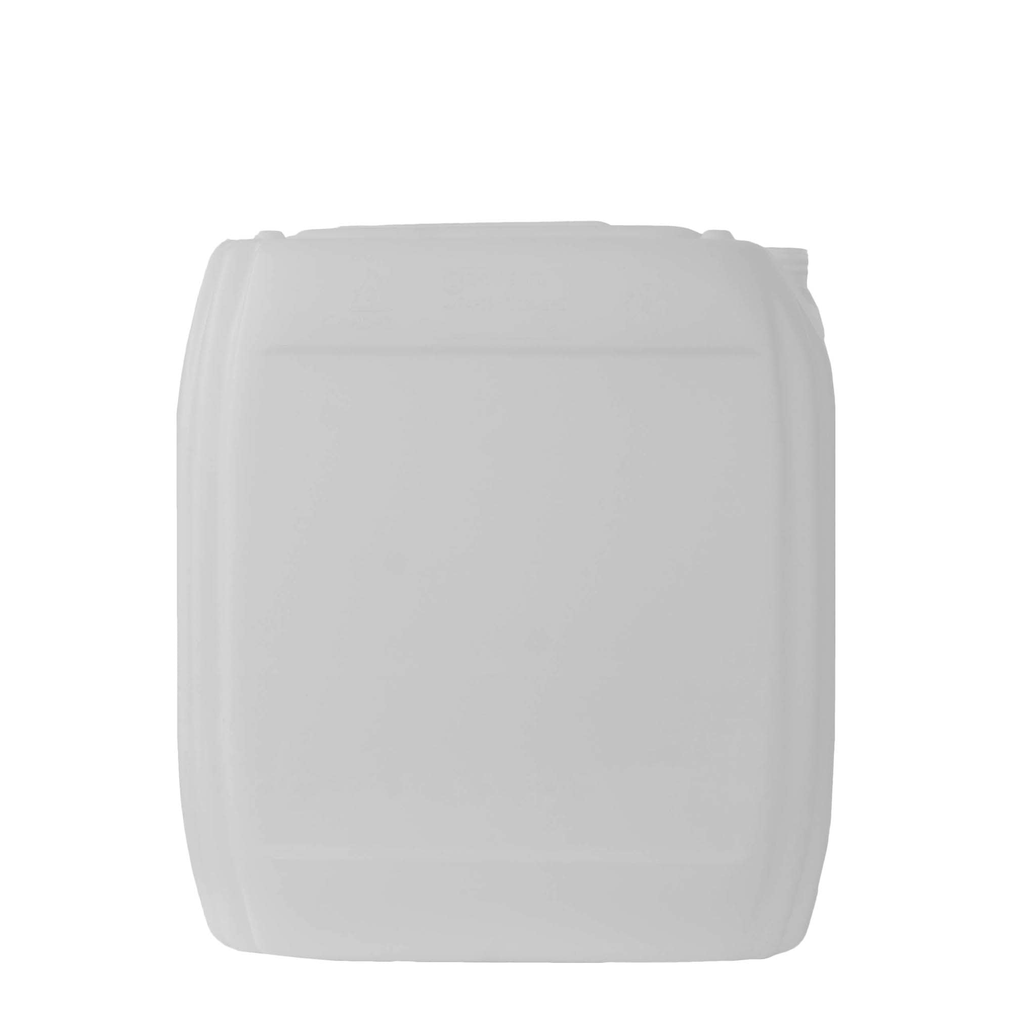 25 l kanistras, stačiakampis, HDPE plastikas, natūralios spalvos, anga: ND 60