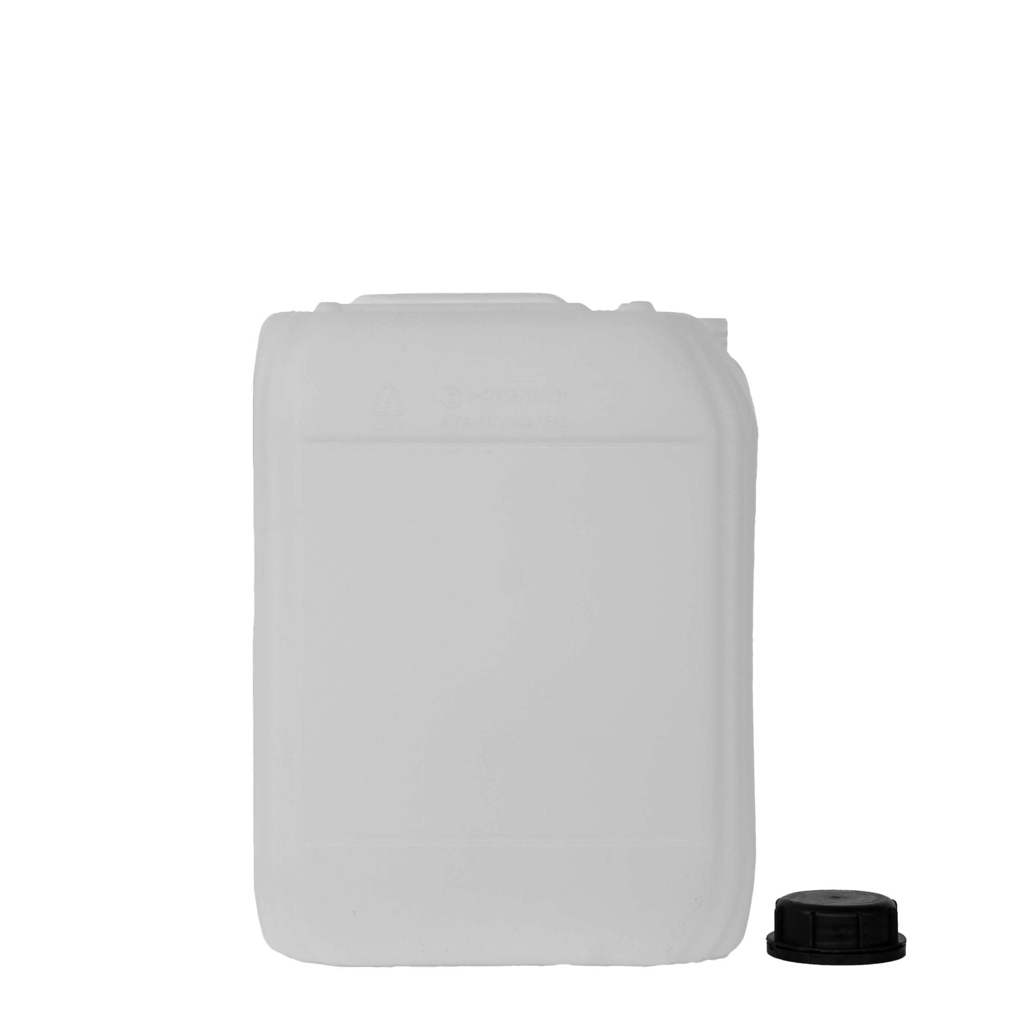 20 l kanistras, stačiakampis, HDPE plastikas, natūralios spalvos, anga: ND 60